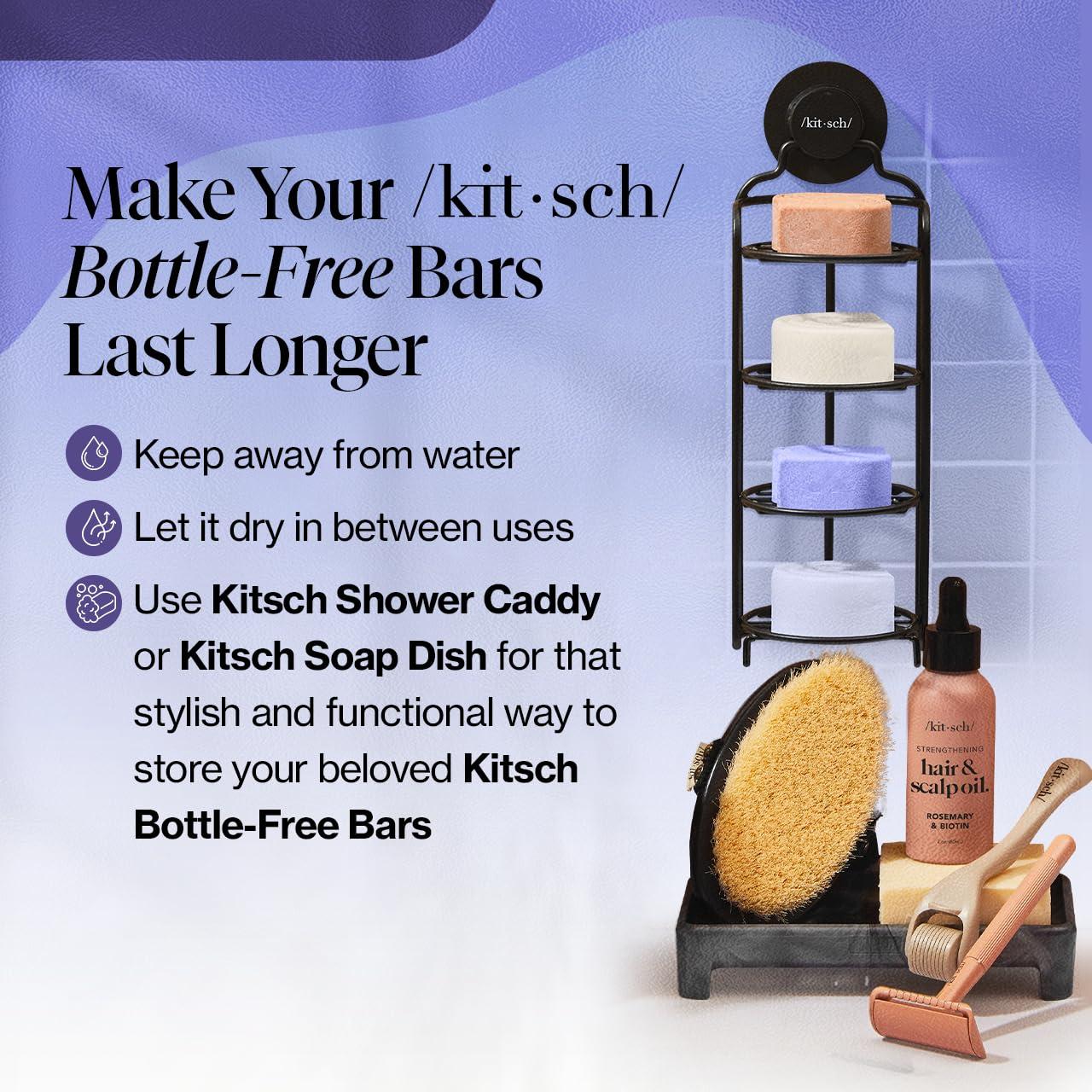 Kitsch Toning Purple Shampoo & Conditioner Bar Set For Blondes & Color Treated Hair - With Biotin for Strengthening & Neutralizing Brassy Tones - Vegan, Silicone & Sulfate Free - Made in USA - Image 8