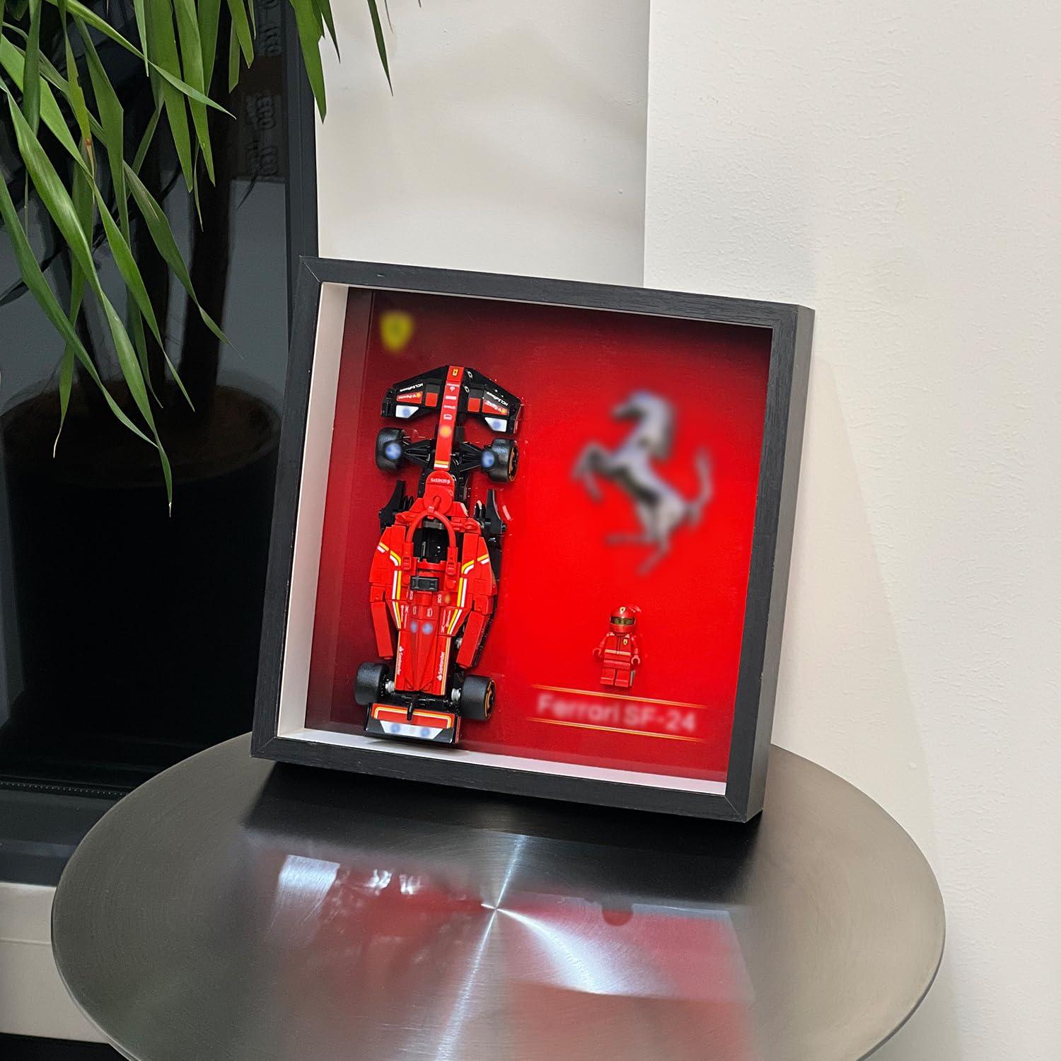 iLuane Display Wallboard for Speed Champions Ferrari SF-24 F1 Race Car Toys - Building Sets 77242, Adult Collectibles Wall Mount, Home or Office Décor (No Car Included) - Image 3