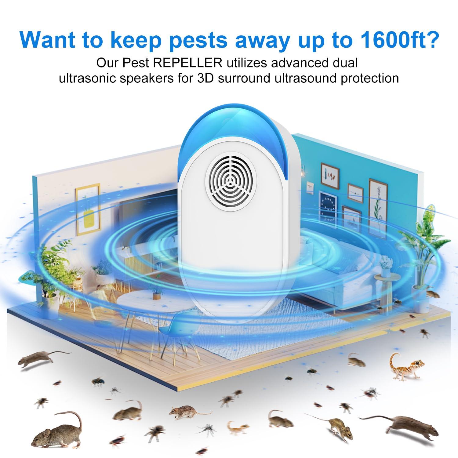 2025 Upgraded Ultrasonic Repeller 6 Packs, Indoor Ultrasonic Repellent for Roach, Rodent, Mouse, Bugs, Ant, Mosquito, Mice, Spider, Electronic Plug in Pest Control - Image 6