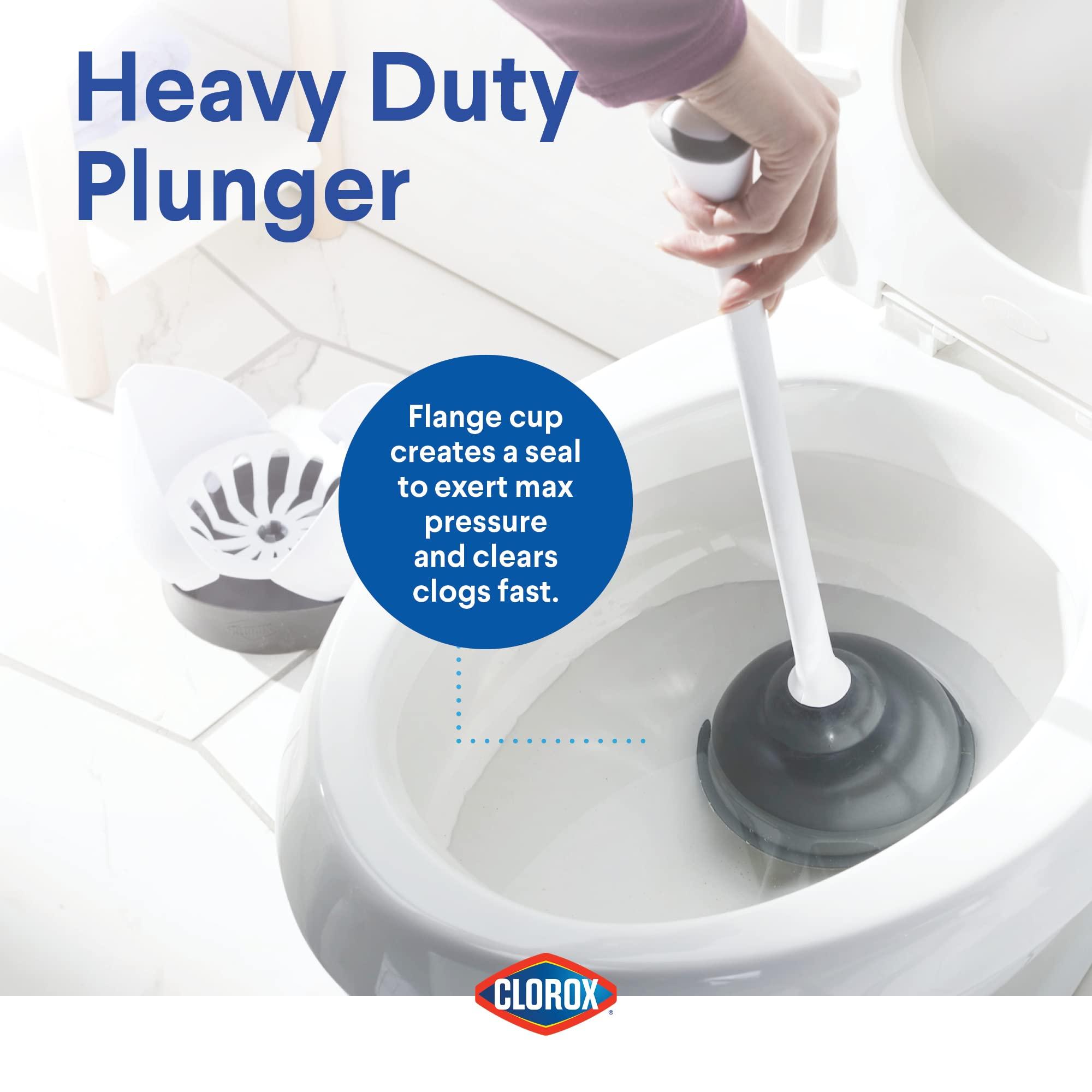 Clorox Toilet Plunger with Hideaway Caddy – Toilet Plunger for Bathroom, Bathroom Organizers & Storage, Bathroom Accessories, Toilet Unclogger, Plunger with Holder - Image 7
