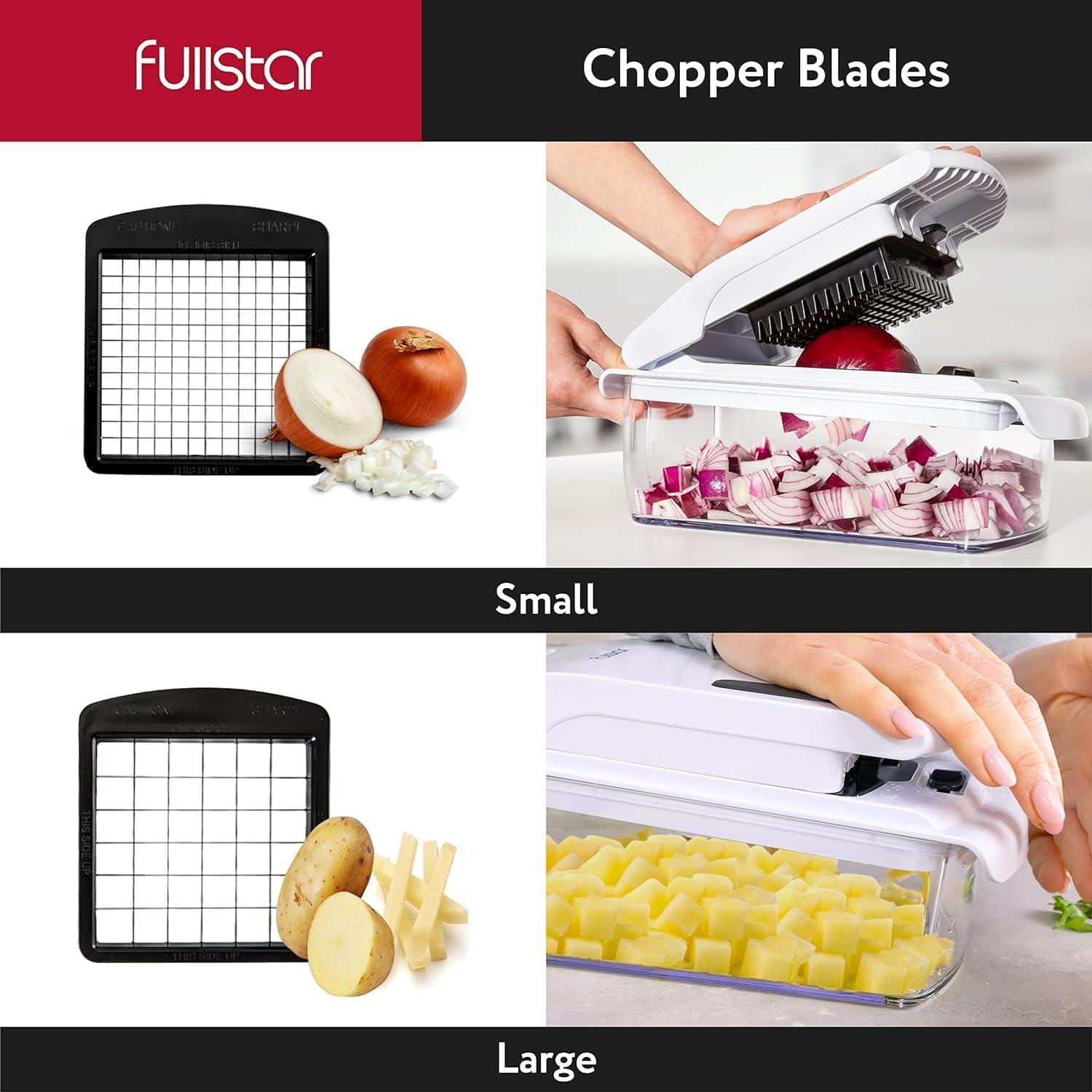 Fullstar Vegetable Chopper and Spiralizer - Food Chopper with Container, Fruit Slicer, Kitchen Gadgets & Accessories, Home Essentials (4 in 1, White) - Image 4