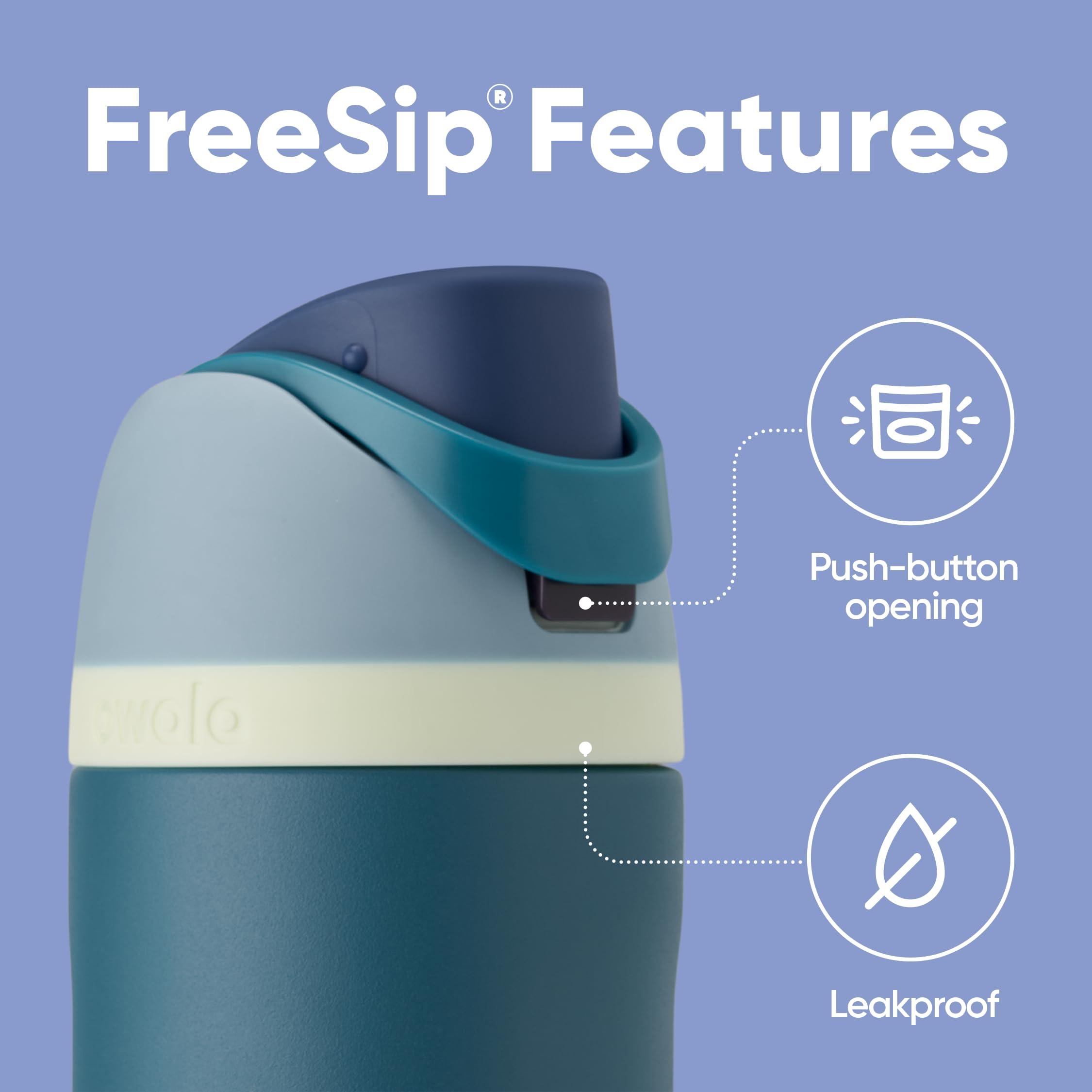 Owala FreeSip Insulated Stainless Steel Water Bottle with Straw, BPA-Free Sports Water Bottle, Great for Travel, 24 Oz, Denim - Image 4