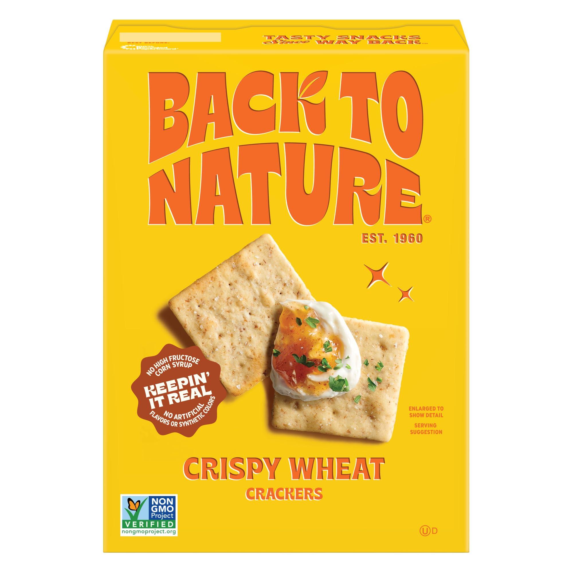 Back to Nature - Crispy Wheat Crackers - Real Ingredients like Wheat Flour & Sea Salt - Non-GMO - 6.5 Ounce