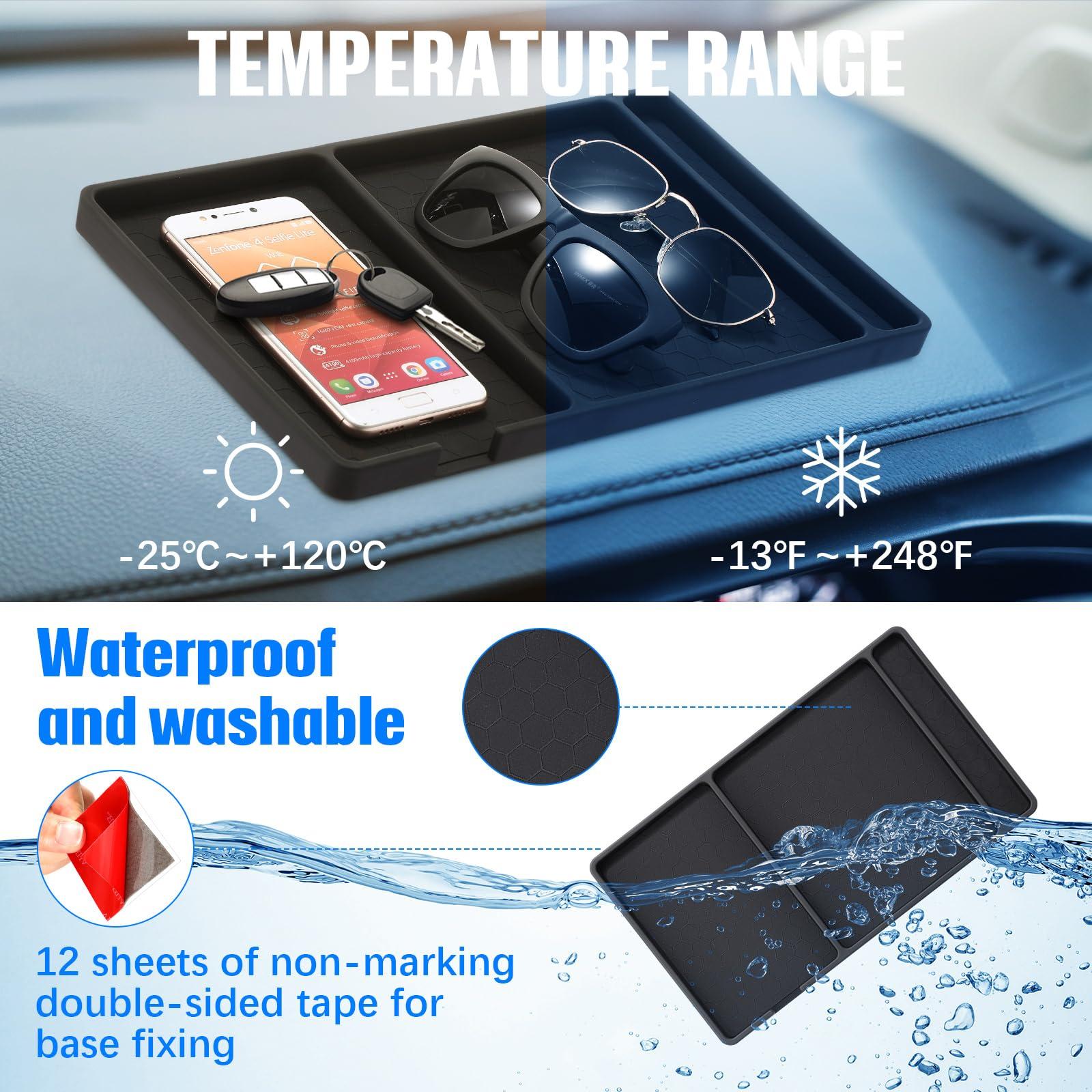 Extra Large Dashboard Mat for Car Dashboard Accessories, Anti Skid Car Dashboard Pad Compatible with All Smartphone Car Non Slip Pad for Dashboard with Non Marking Tape (Classic) - Image 5