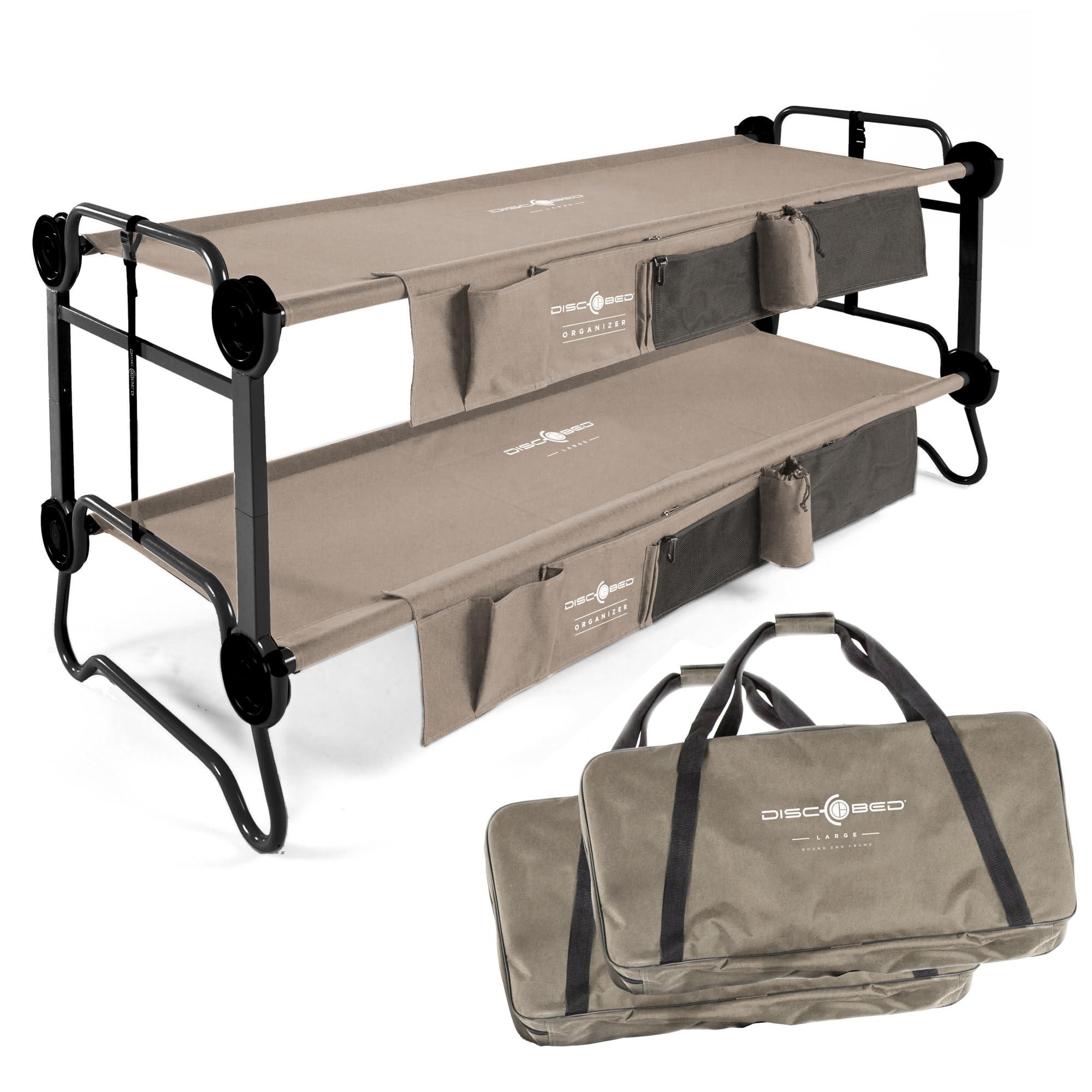 Disc-O-Bed Large Outdoor Convertible 2 Person Bench and Double Camping Cot Portable Bed Bunk System for Adults - Image 9