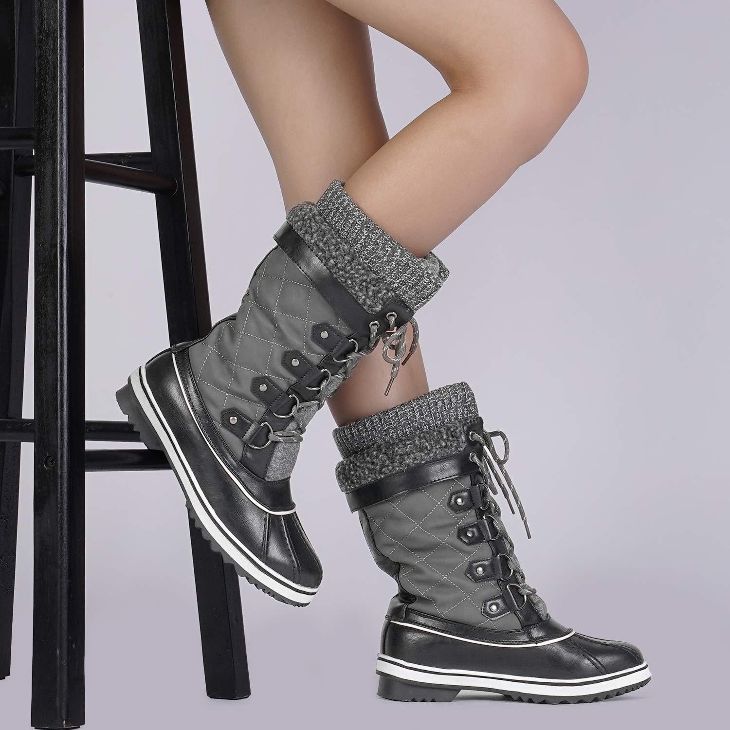 DREAM PAIRS Women's Mid-Calf Waterproof Winter Snow Boots MONTE_02 - Image 8