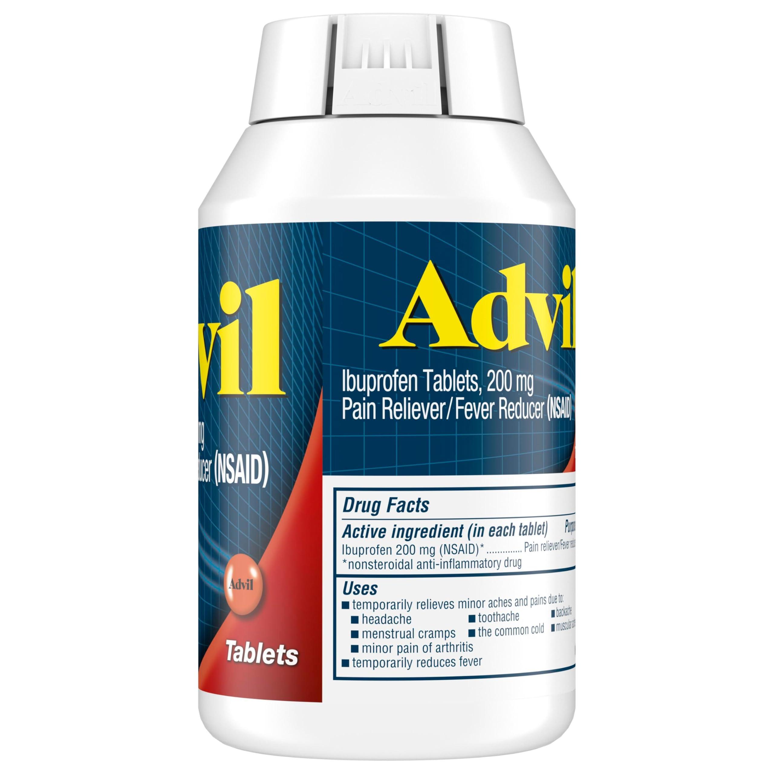 Advil Pain Reliever and Fever Reducer, Pain Relief Medicine with Ibuprofen 200mg for Headache, Backache, Menstrual Pain and Joint Pain Relief - 300 Coated Tablets - Image 16