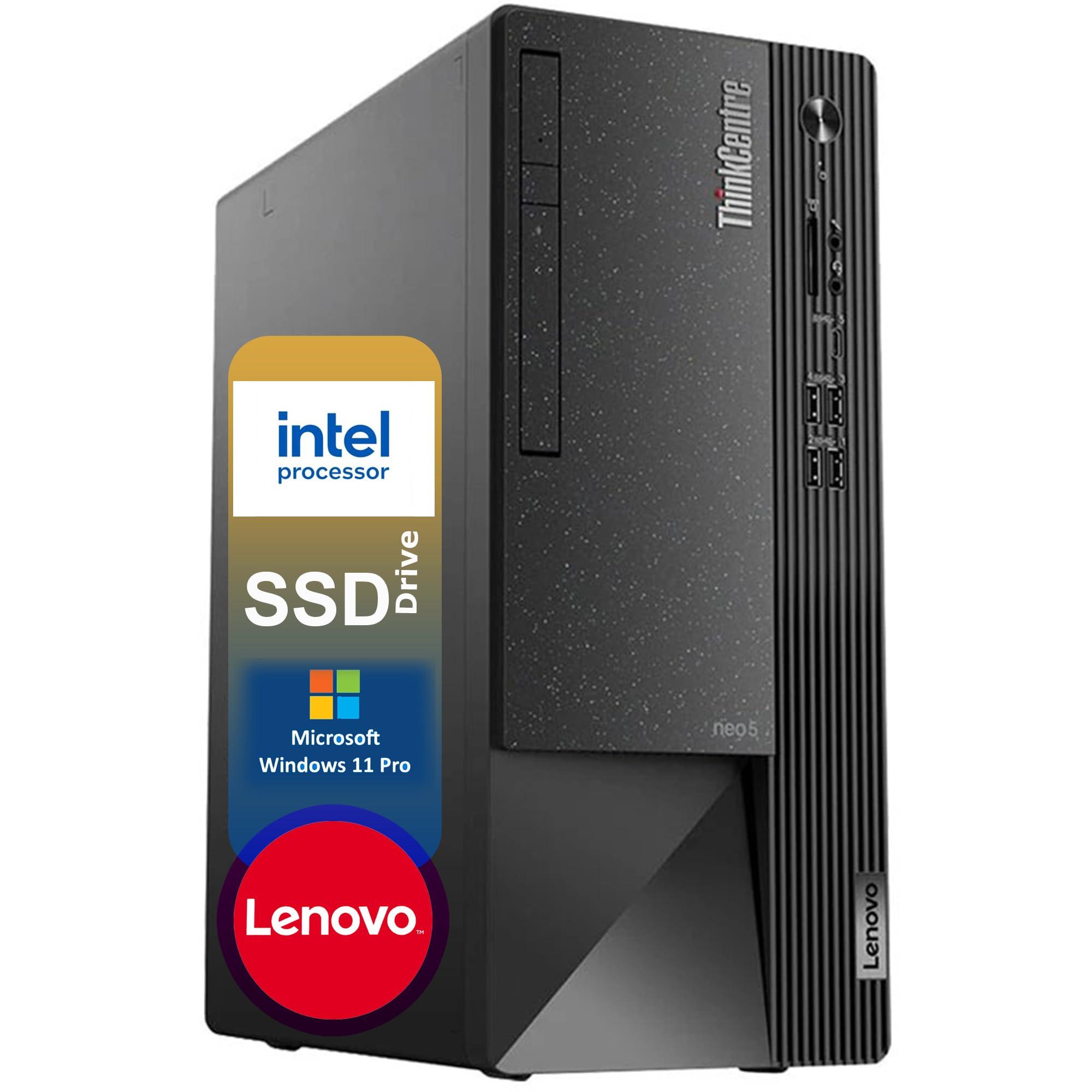 Lenovo ThinkCentre Business Desktop| Intel Quad-Core Processor | 32GB RAM | 1TB SSD & 1TB HDD | Support Upto 3 Monitors | HDMI & USB-C | Ethernet | Wi-Fi | Bluetooth | Keyboard & Mouse| Windows 11 Pro
