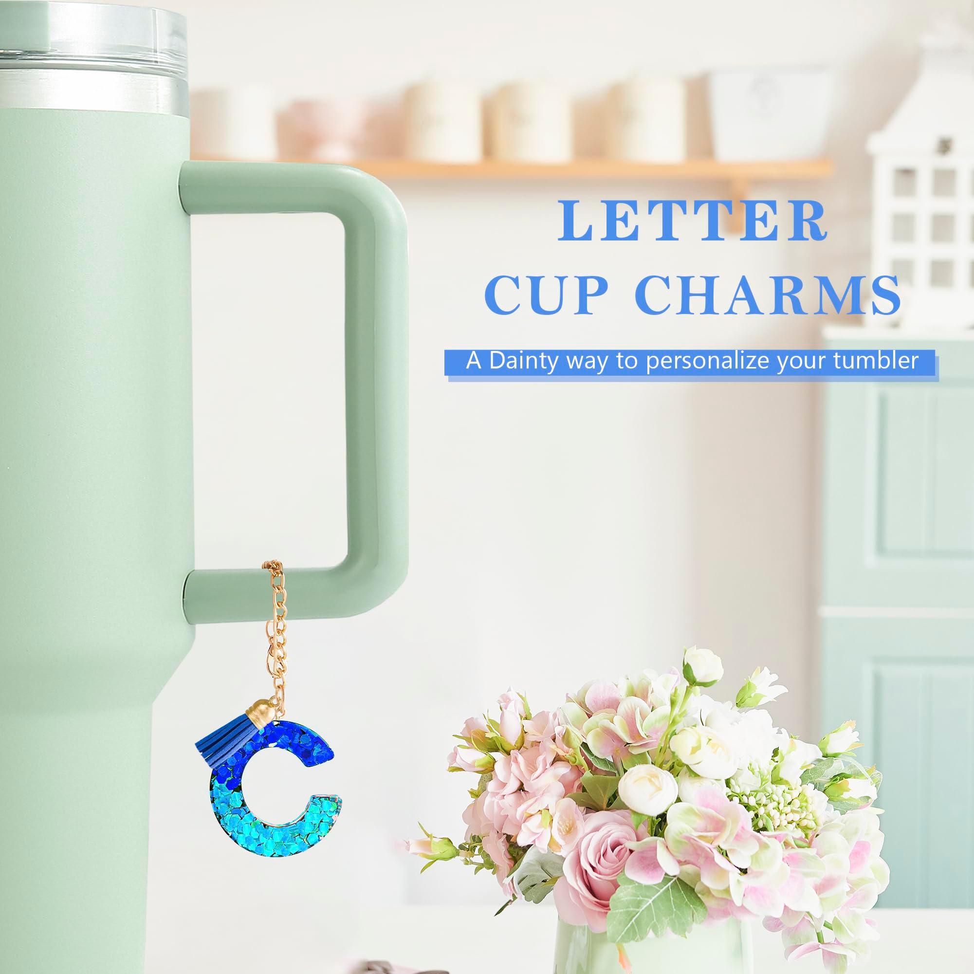 Letter Charm Accessories for Stanley Cup 1 PCS Cute Initial Keychain Handle Charm for Stanley Tumbler for Women - Image 2