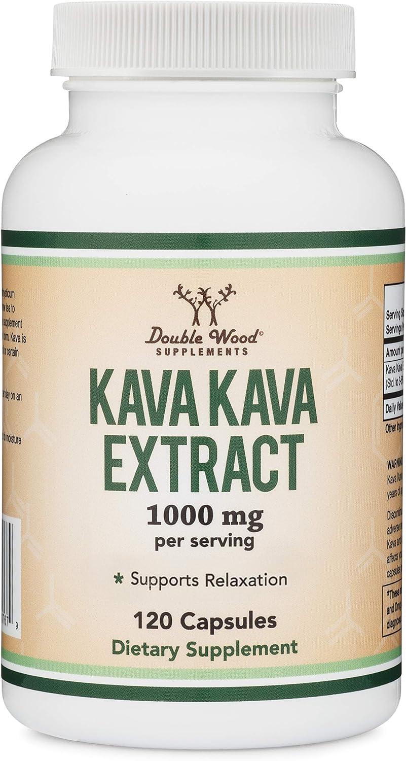 Kava Kava Capsules 1,000mg per Serving, 120 Count (High Purity Potent 3-5% Kavalactones Root Extract) Kava Powder Root Extract for Relaxation (Non-GMO, Vegan Safe) by Double Wood - Image 5