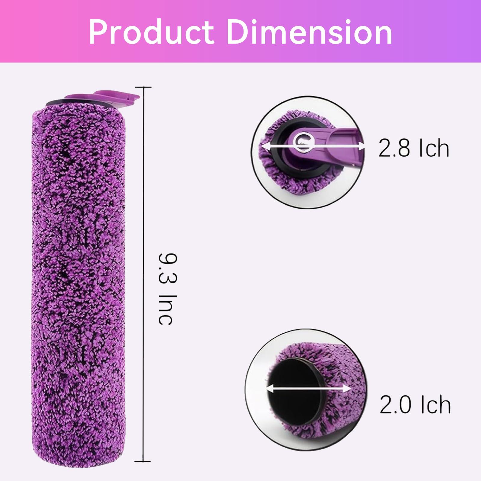 MengTiger Roller Brush Replacement Parts for Shark Hydroduo WW200/ WW201/ WW205/ WW201Q Cordless Wet Dry Hard Floor Vacuum Cleaner, 2 Roller Brush 1 Cleaning Brush - Image 2