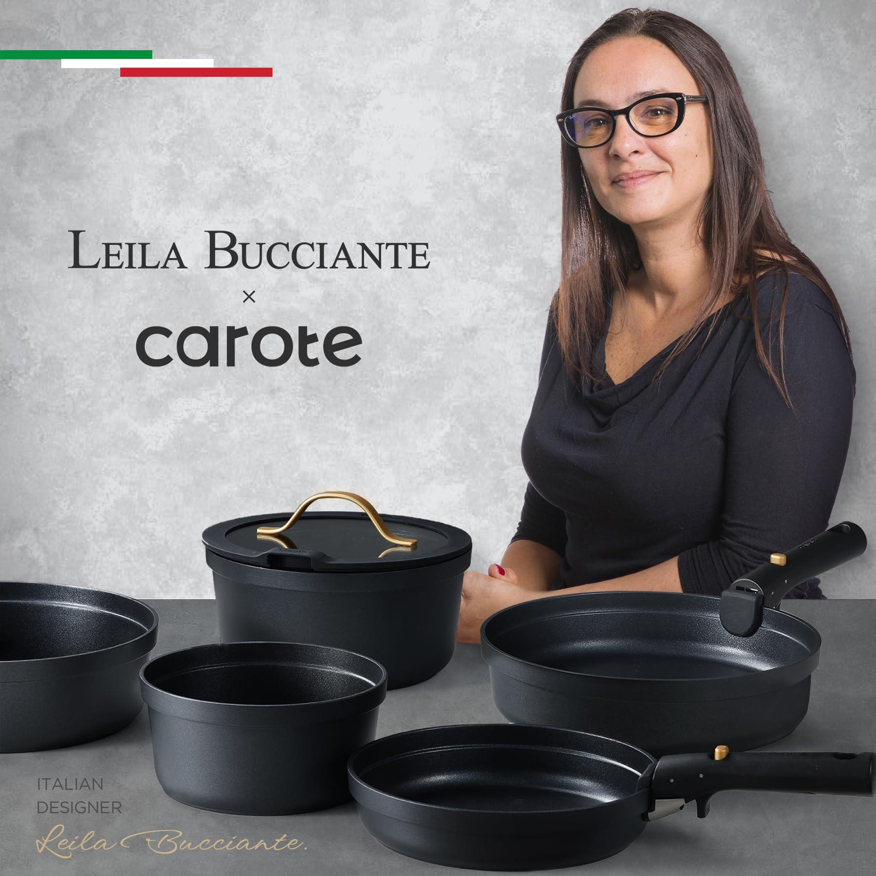 CAROTE 20pcs Pots and Pans Set Non Stick, Nonstick Cookware Set, Dishwasher/Oven/Fridge Safe Pots and Pans, Removable Handle RV Oven Safe Cookware, Induction Kitchen Set, Black - Image 9