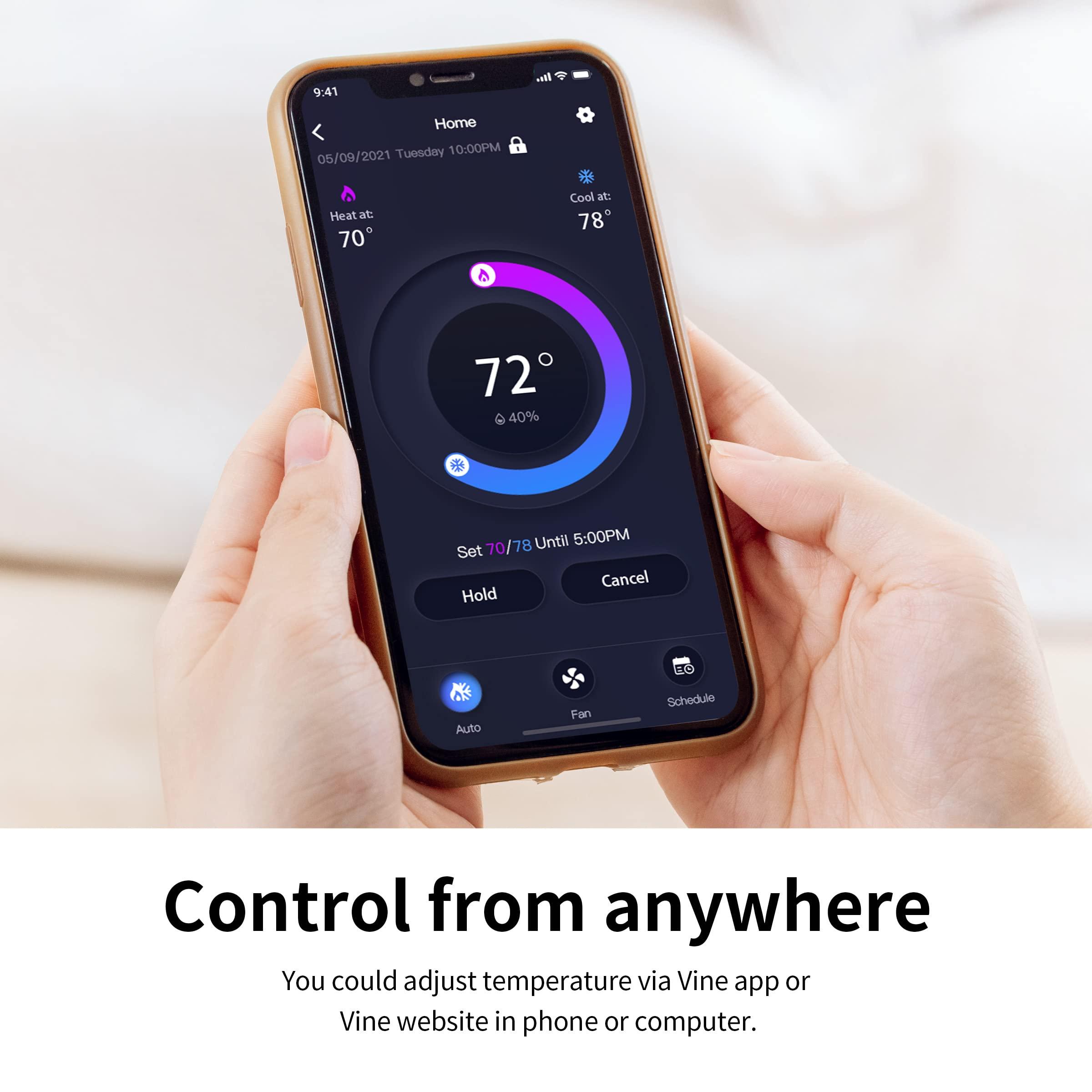 Vine Wi-Fi 7day & 8 Period Programmable Smart Home Thermostat - Wi-Fi TJ-919E, Compatible with Alexa & Google Assistant - 6th Gen… - Image 7