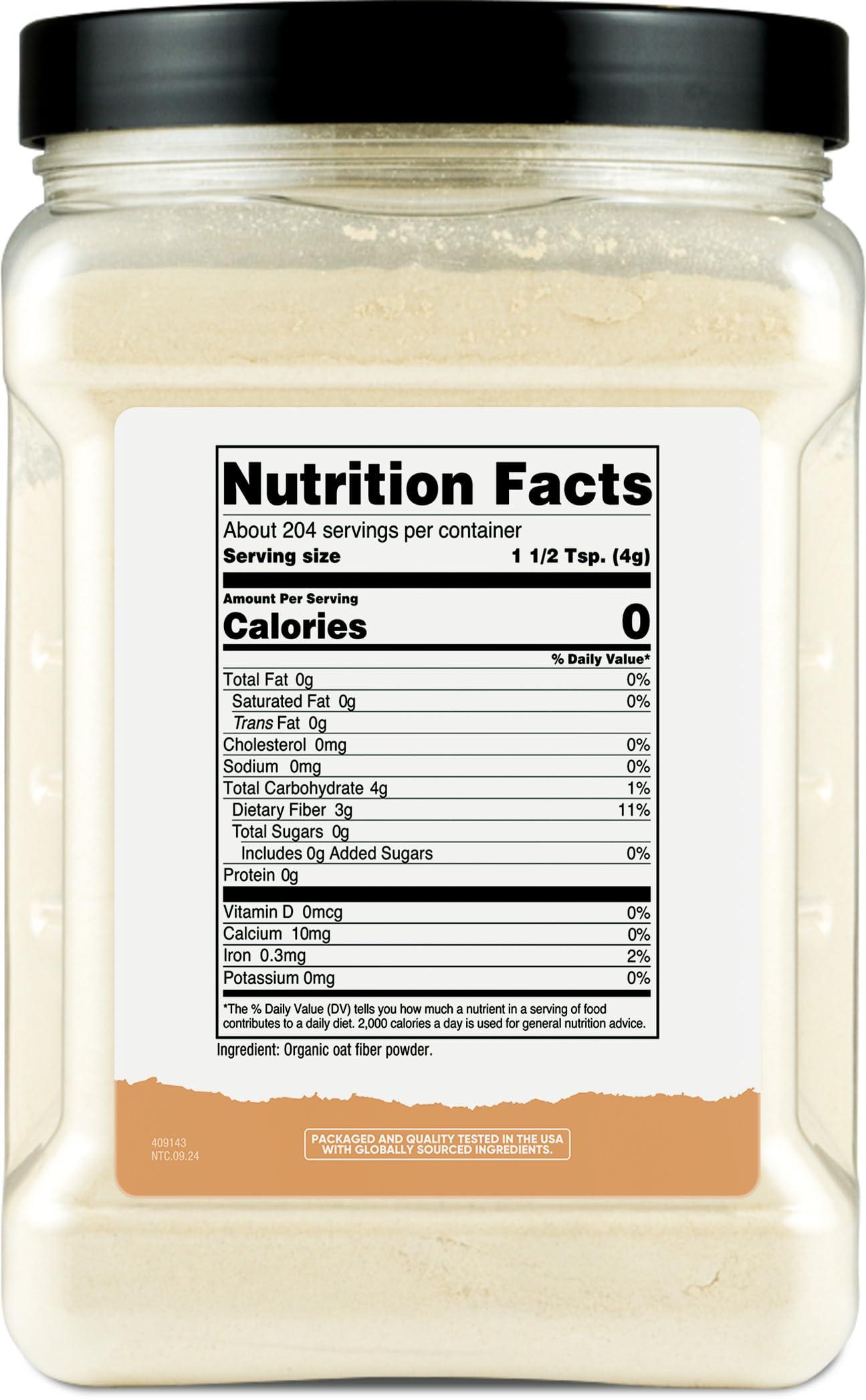 Nutricost Pantry Organic Oat Fiber (1.8 Pounds) Stone Ground Oats - 3 Grams of Dietary Fiber, USDA Organic - Image 6
