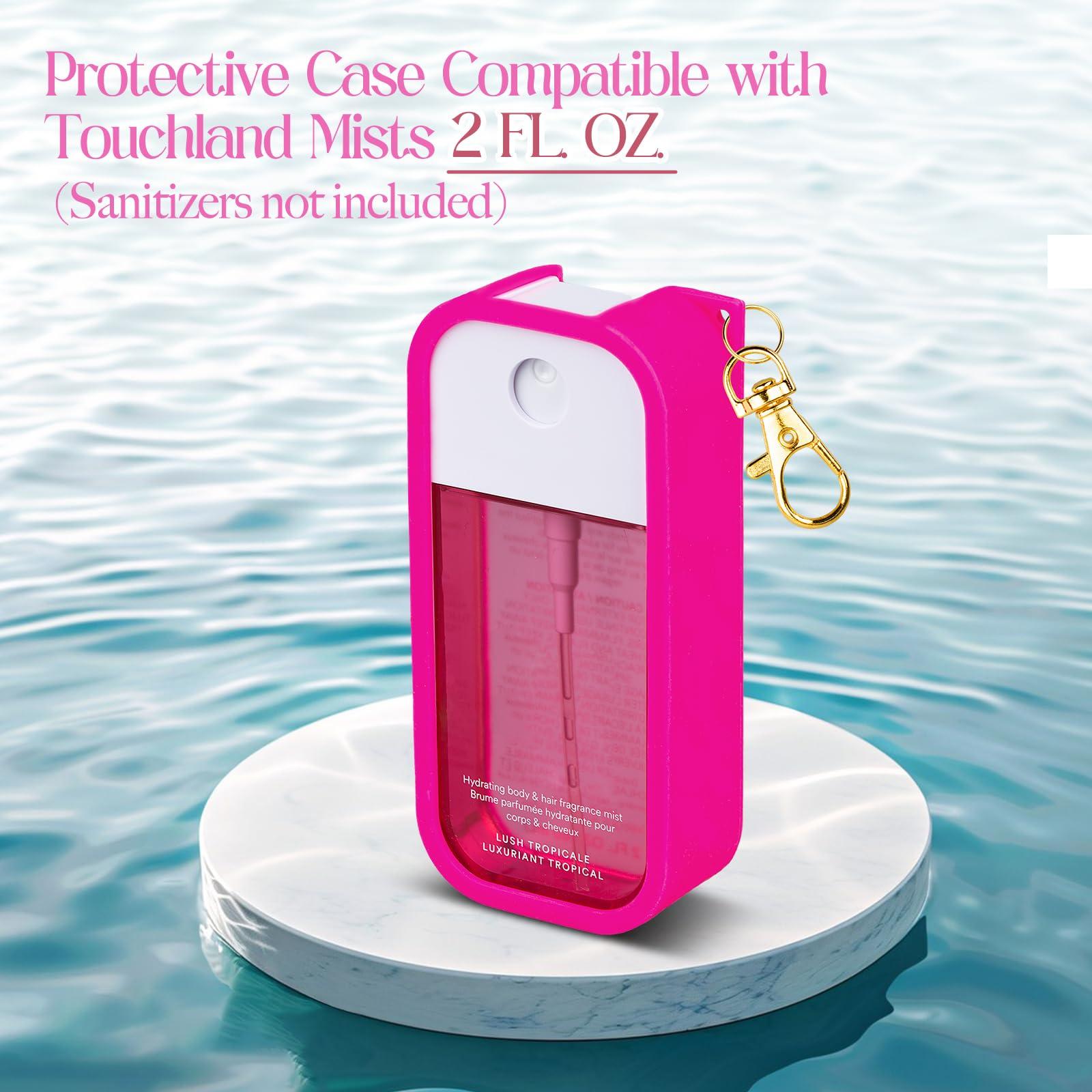 VANEST Silicone Case Compatible with Touchland Travel Size Body Mist 2 FL. OZ., Protective Case with Keychain - Image 3