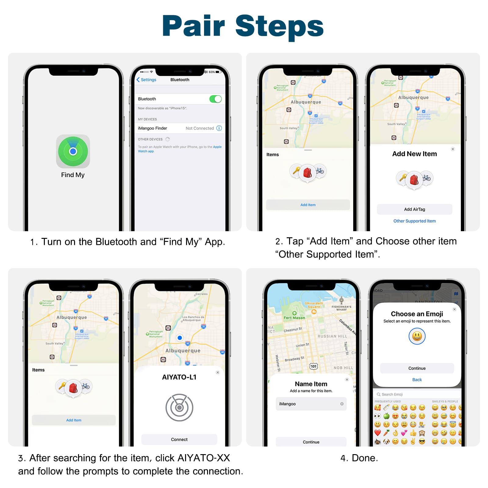 Personal Alarm for Women Rechargeable 130dB Loud Beeping Sound Siren LED Light Running Safety Keychain Finder Only for iPhone iOS Find My Air Smart Tag Locator Item Tracker Backpack Car Key Chains - Image 7