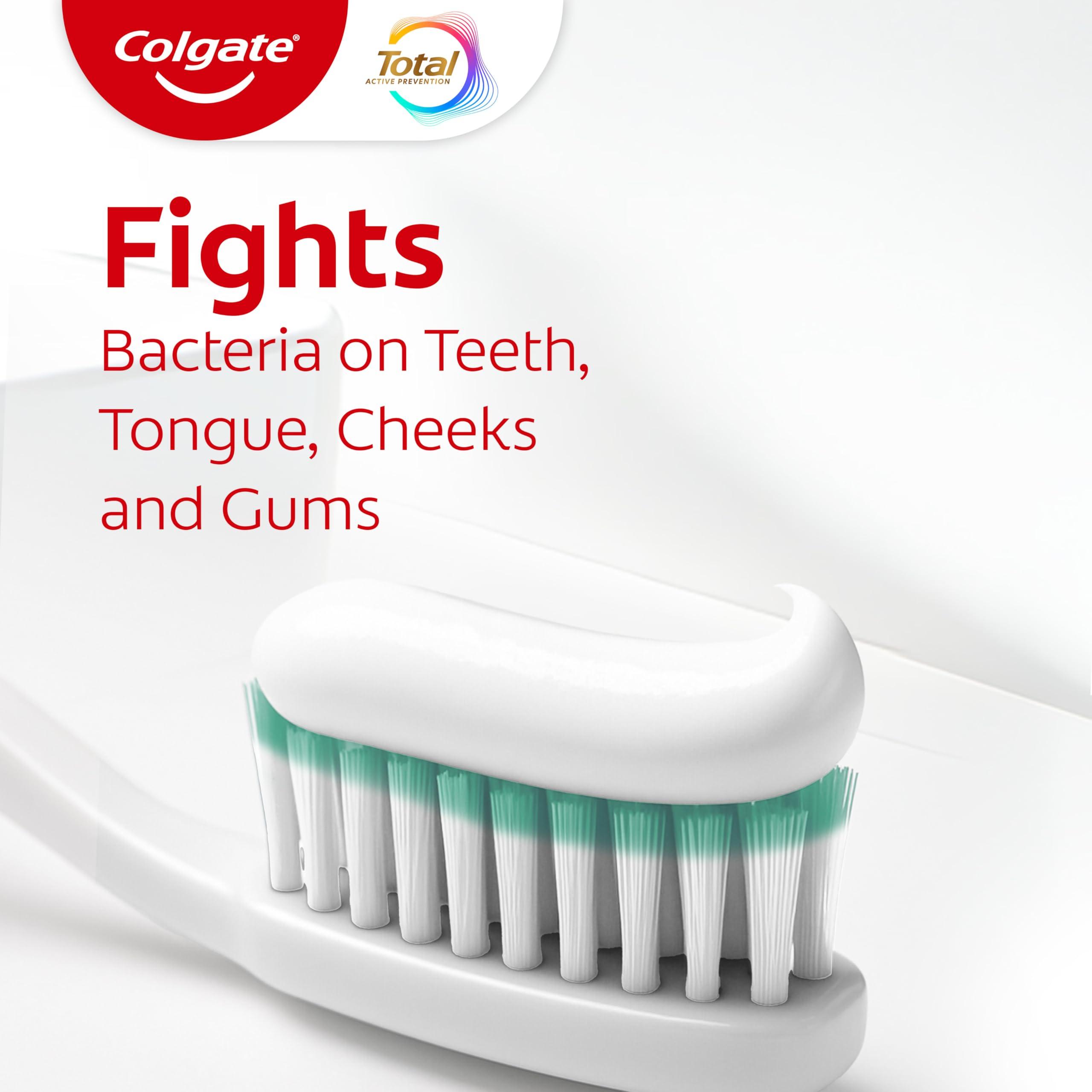 Colgate Total Clean Mint Toothpaste, 10 Benefits, No Trade-Offs, Freshens Breath, Whitens Teeth and Provides Sensitivity Relief, Clean Mint Flavor, 4 Pack, 5.1 Oz Tubes - Image 6