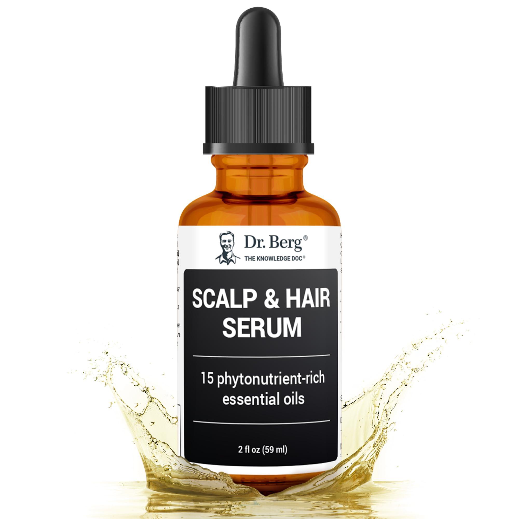 Dr. Berg Scalp & Hair Serum (Improved Formula) with Vitamin D3 & E - Clinically Tested, Paraben- and Sulfate-Free Hair Oil for Women & Men - Includes Rosemary Oil, Castor Oil & Jojoba Oil - 2 Fl oz - Image 1