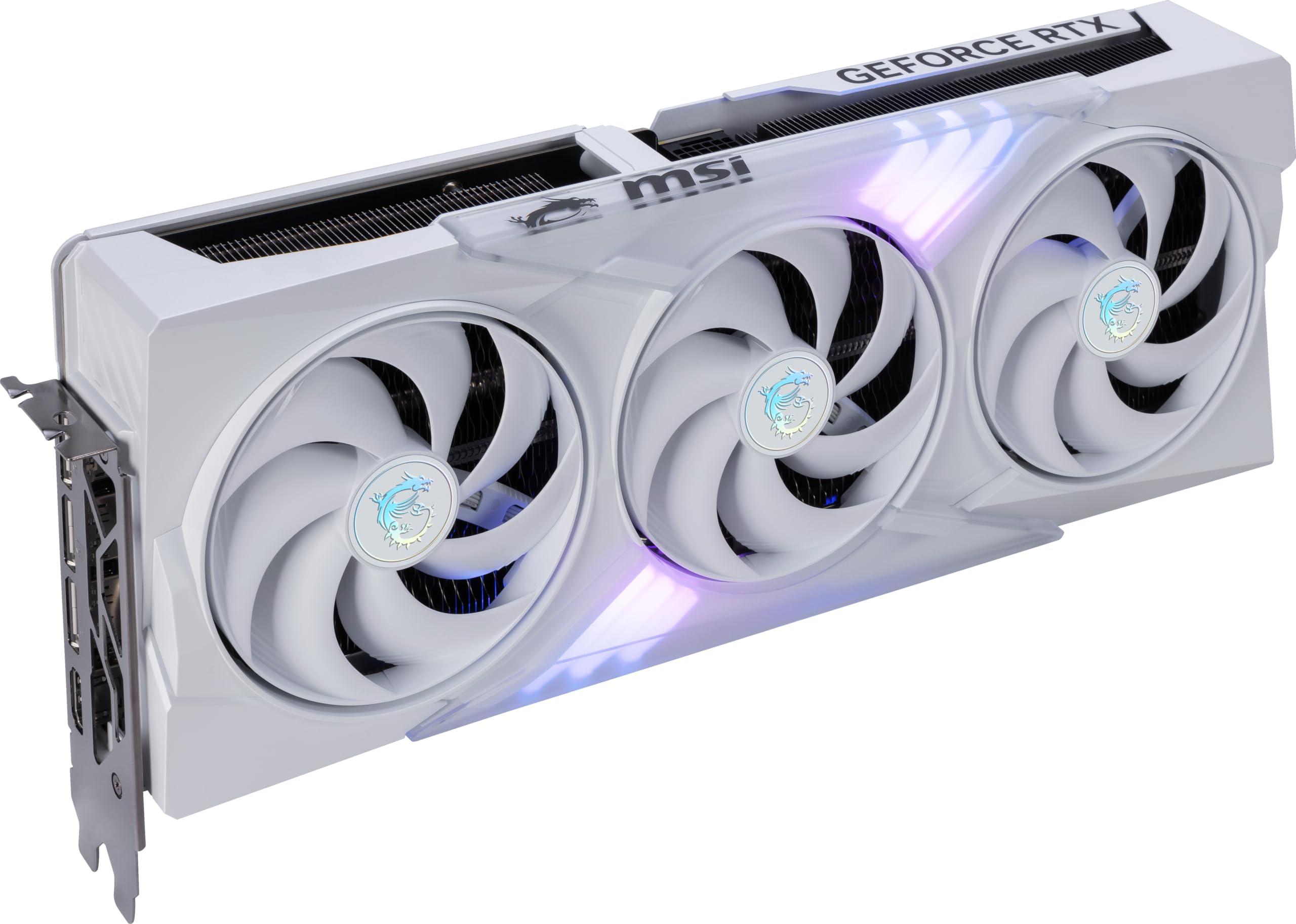 MSI Gaming RTX 5080 16G Gaming Trio OC White Graphics Card (16GB GDDR7, 256-bit, Extreme Clock TBD MHz, DisplayPort x 3 2.1a, HDMI 2.1b, NVIDIA Blackwell Architecture) - Image 3