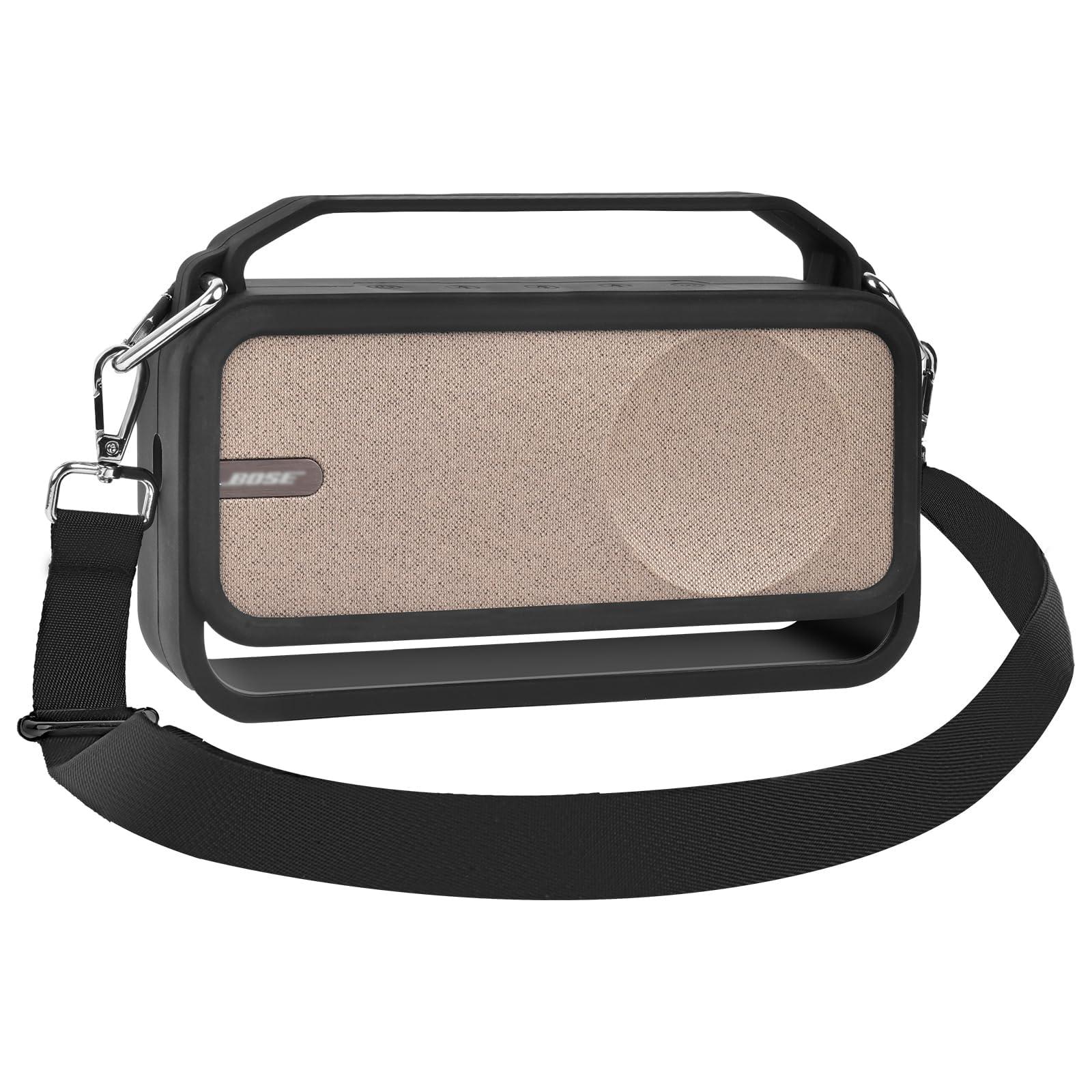 Silicone Case Compatible with Bose SoundLink Home Bluetooth Speaker, Soft Cover Replacement Skin Travel Holder with Shoulder Strap