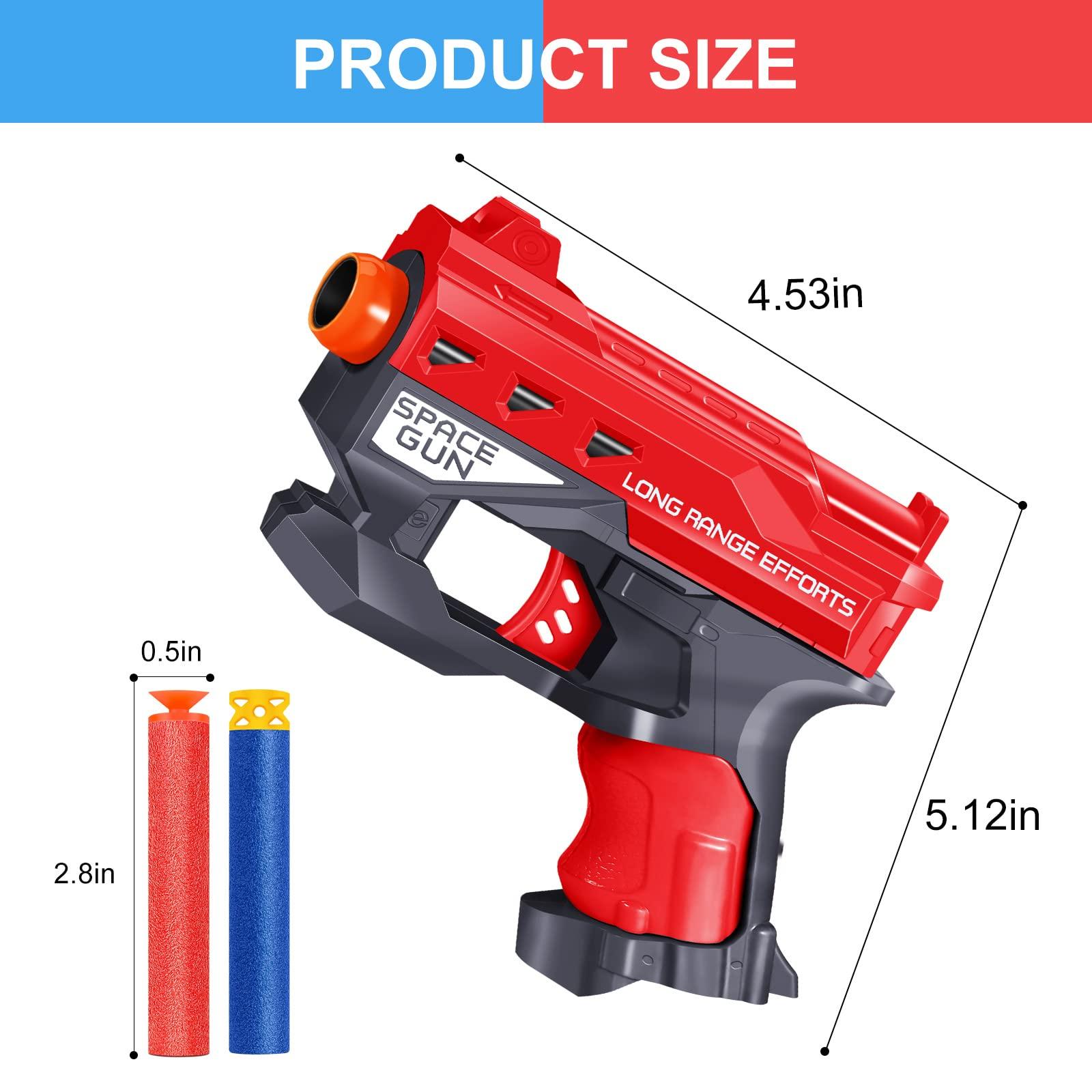 TiopLior Party Favors Compatible with Nerf Party, 12 Sets Gun Party Favors for Birthday Pack Included Mini Foam Pistols, 240 Foam Bullets, Safety Glasses, Wrist Belt Band, Face Masks - Image 2