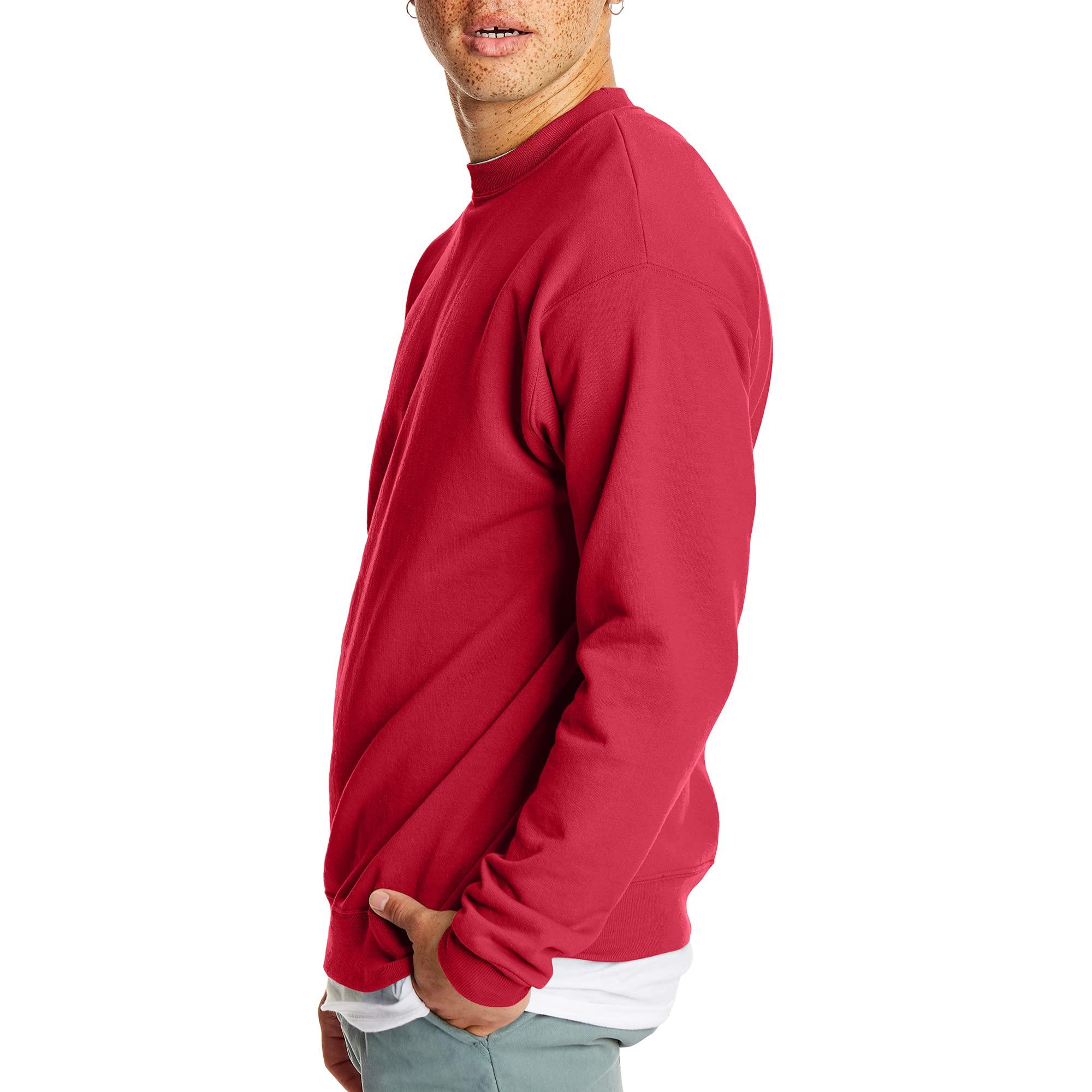 Hanes Men's EcoSmart Fleece, Pullover Crewneck Sweatshirt, 1 or 2 Pack - Image 4