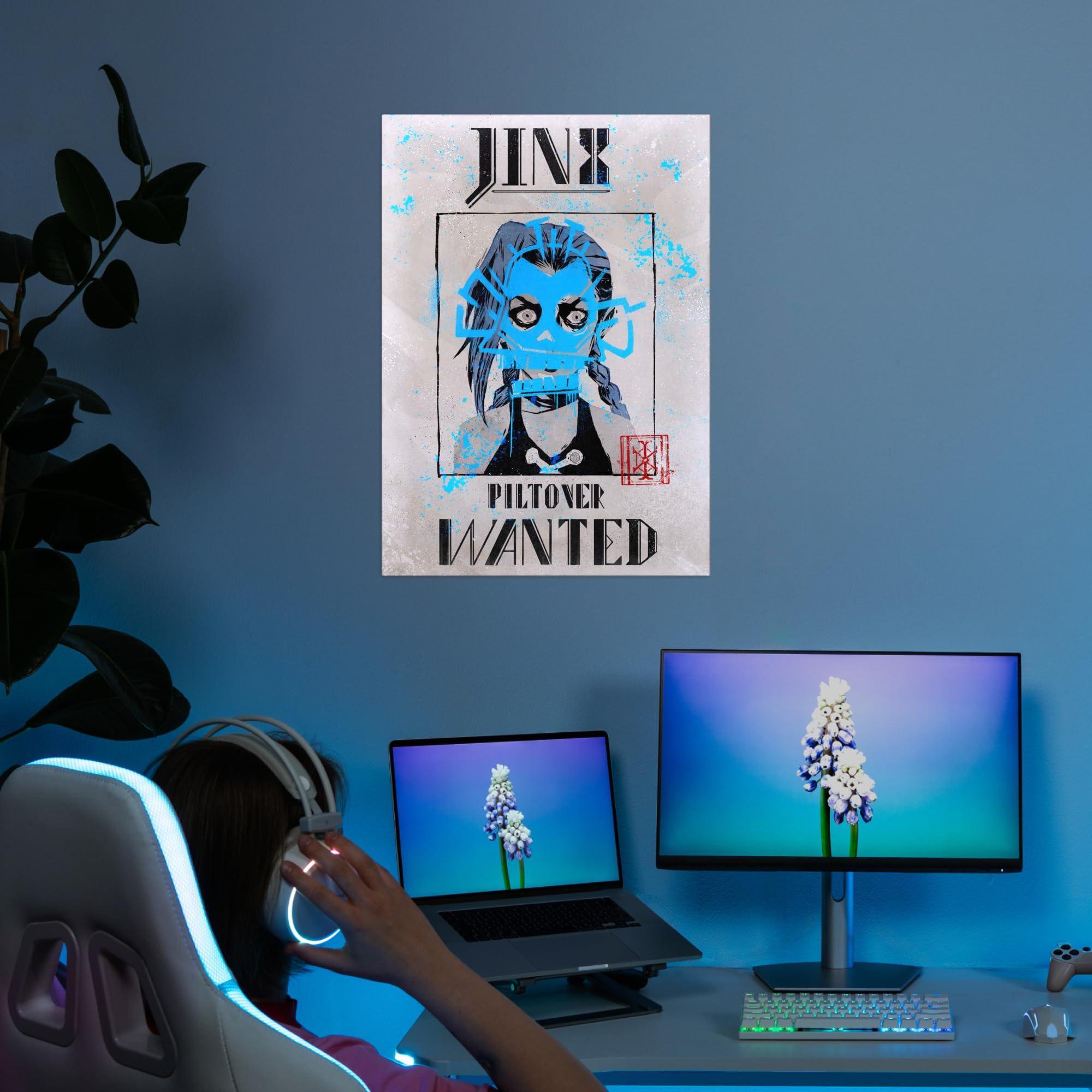 Displate Official Arcane Metal Poster Magnetic Mounting Included Licensed Artwork Modern Wall Decor Wanted Jinxed Light Poster 45 cm x 32 cm - Image 7