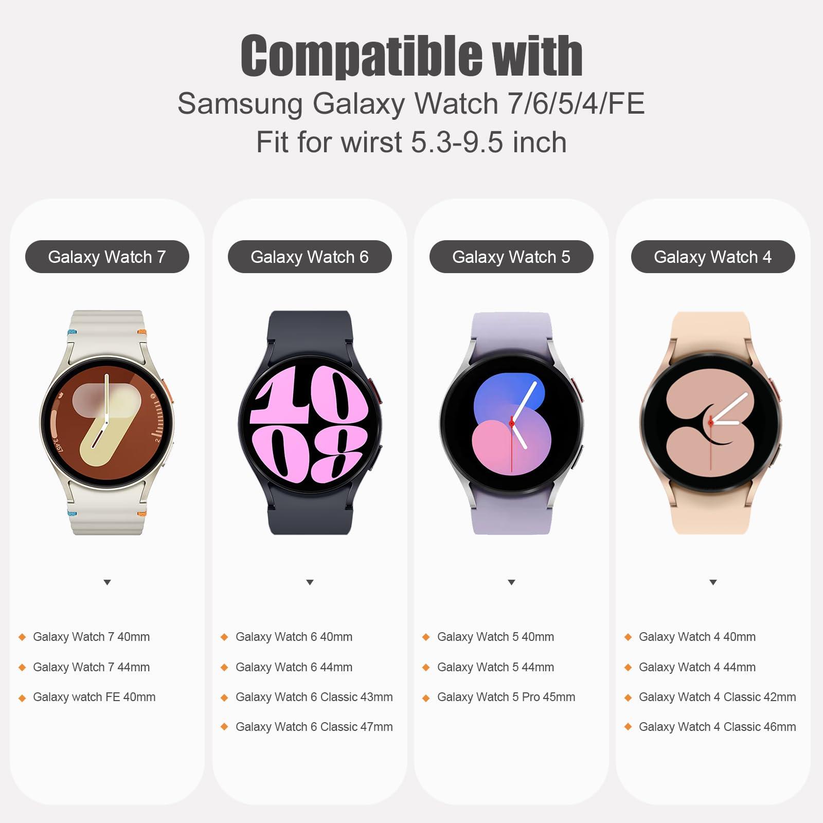 Charlam One Click No Gap Braided Bands Compatible with Samsung Galaxy Watch 7 Band 6 5 4 FE 40mm 44mm, Watch 6/4 Classic/5 Pro,20mm Magnetic Elastic Nylon Sport Strap for Samsung Watch Bands Men Women - Image 6