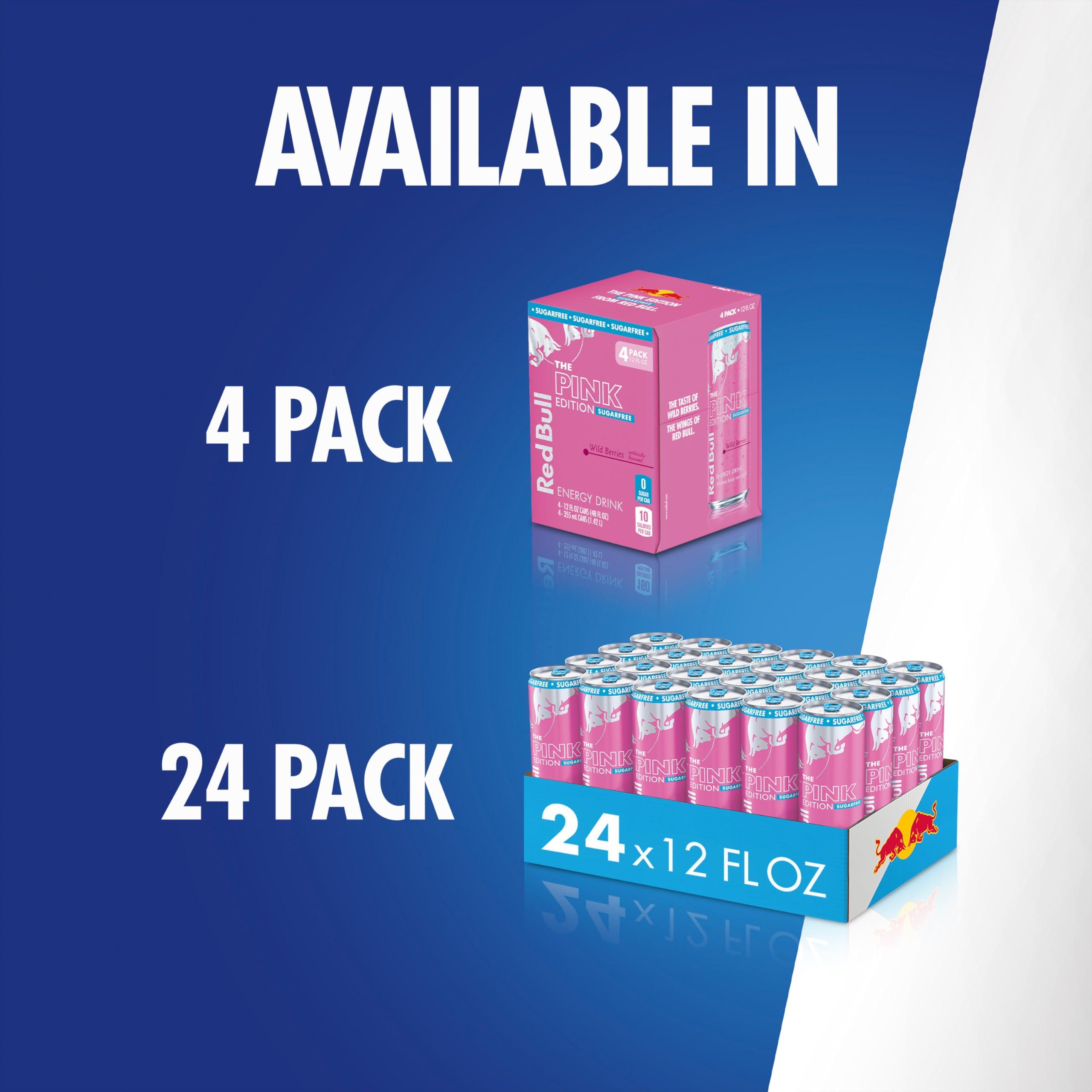 Red Bull Pink Edition Sugar Free Energy Drink, Wild Berries, 12 fl. z., Case of 24 cans, with 114mg Caffeine, Taurine & B Vitamins - Image 7