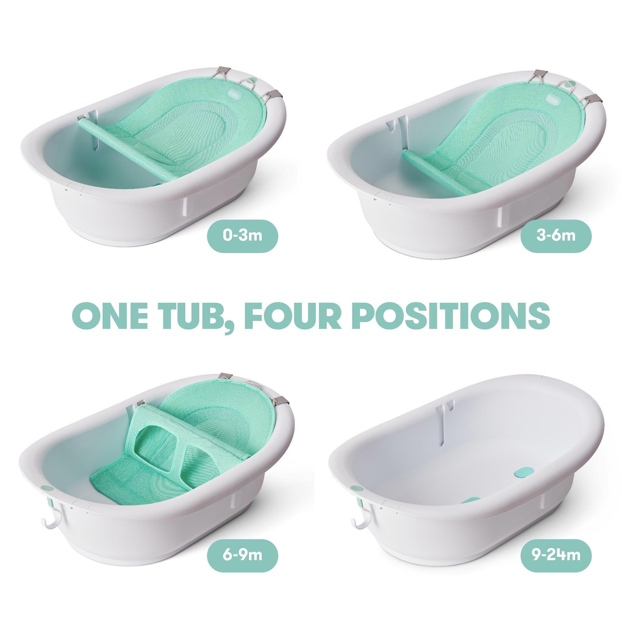 Frida Baby 4-in-1 Grow-with-Me Baby Bathtub, Baby Tub for Newborns to Toddler with Removable Bath Seat & Backrest for Bath Support in Tub - Image 6