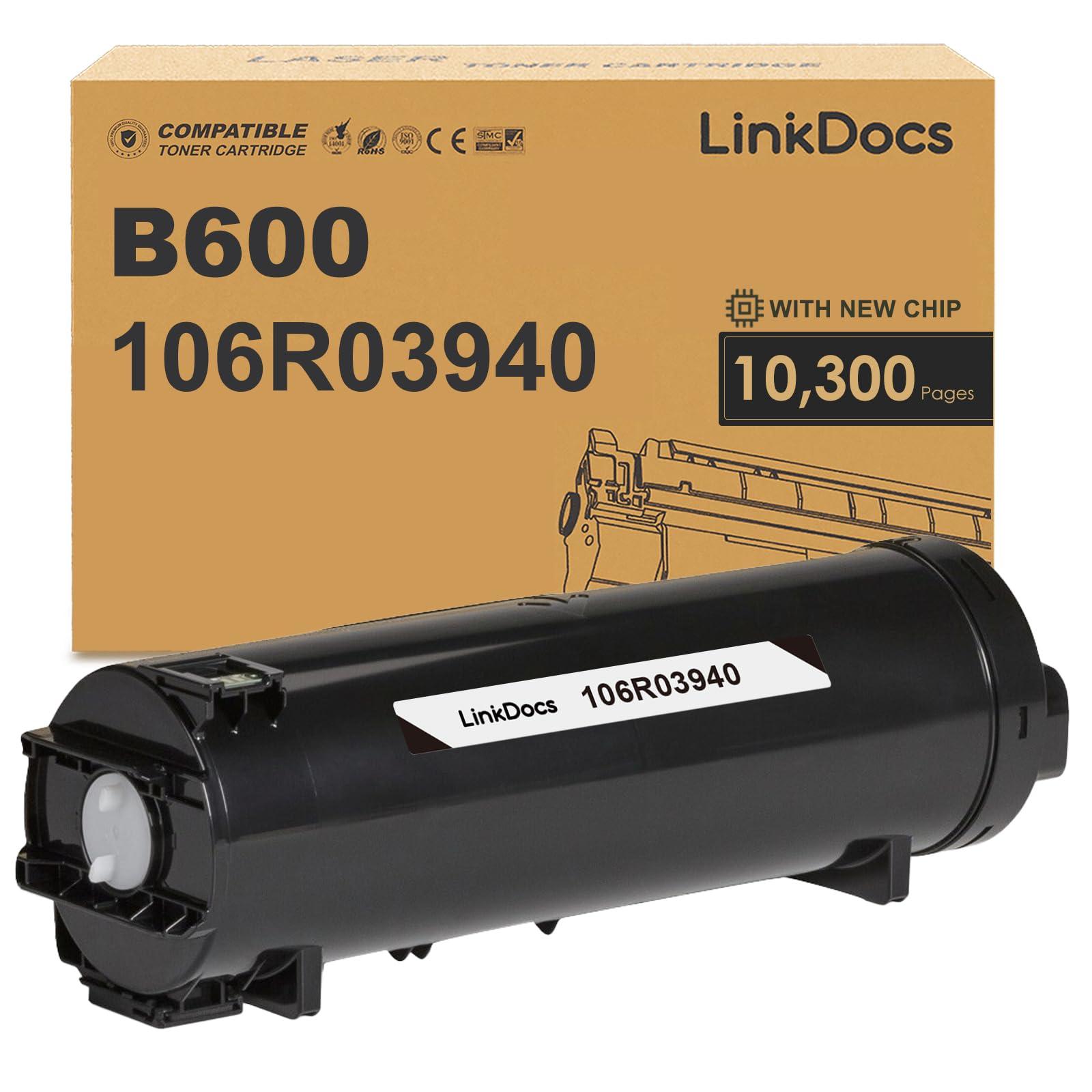 LinkDocs B600 B600H 106R03940 High Yield Toner Cartridge Replacement for Xerox 106R03940 106R03942 106R03944 Toner Used with Xerox Versalink B600 B605 B610 B615 Series Printer 10300 Pages