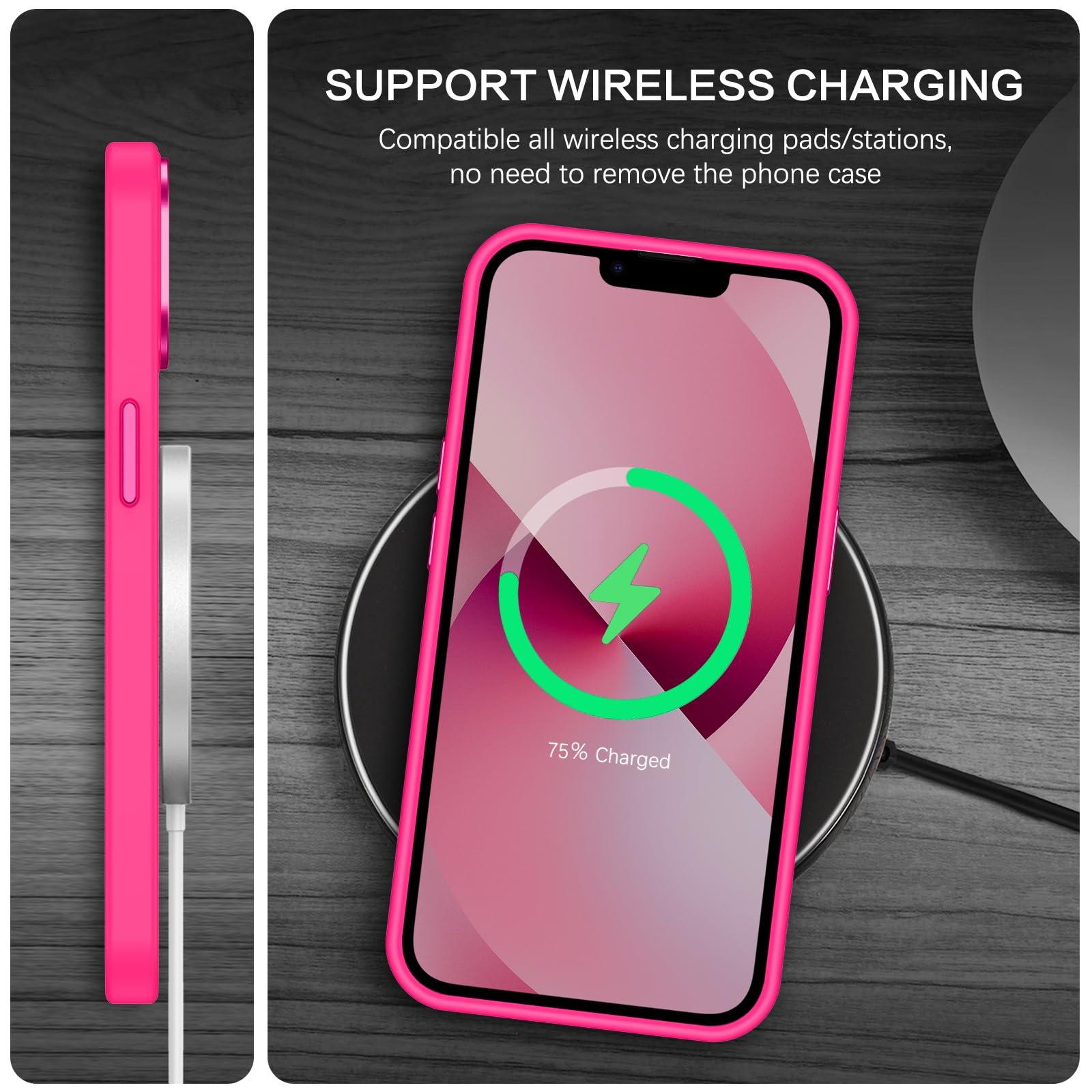 BENTOBEN Magnetic for iPhone 13 Case & iPhone 14 Case [Compatible with Magsafe] Translucent Matte Phone Case iPhone 13/14 Slim Shockproof Women Men Protective Cover for iPhone 13/14 6.1", Hot Pink - Image 6