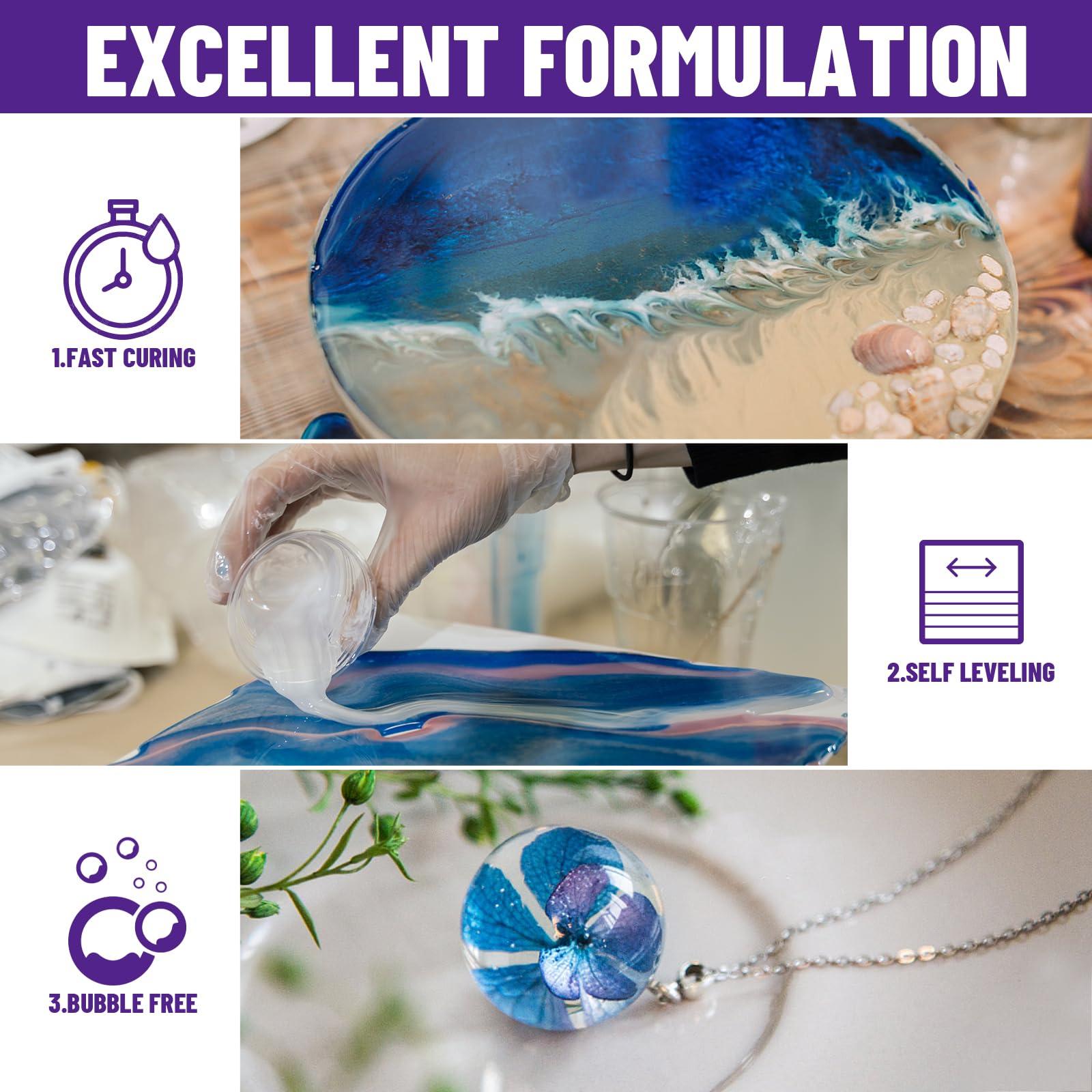 Bond Craftor Epoxy Resin Kit 1Gallon, Clear Crystal Resina Epoxica Food Safe, Casting Resin for Art Craft, Jewelry Making, DIY - Image 2
