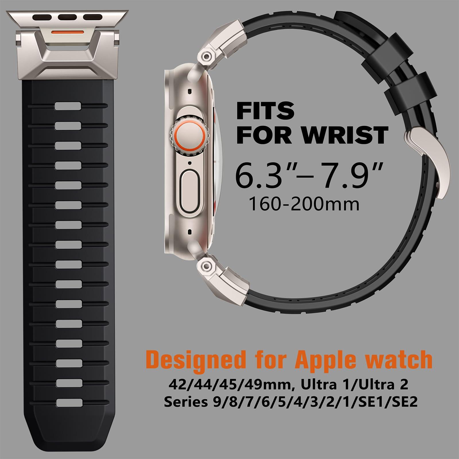 Bandletic R-Nylon and R-Steel Sport Band Compatible with Apple Watch Ultra 2 / Ultra Band for Men - Image 5