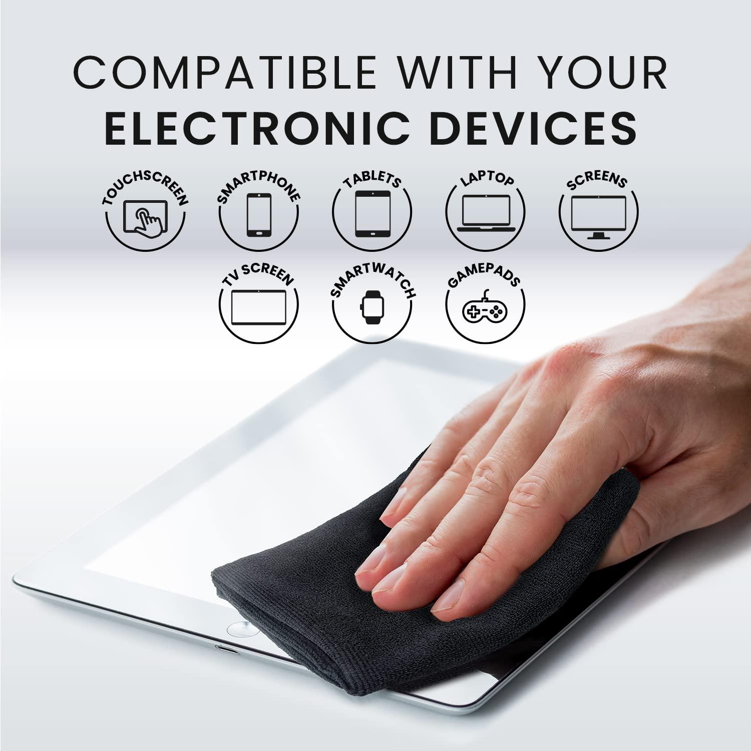Electronic Wipes Screen Cleaner Streak-Free [2 Pack x40] Computer Screen Wipes, TV Screen Cleaner Wipes, Monitor Wipes for Smart TV, Laptop, iPhone, ipad and more - [Microfiber Cloth + 80 Wipes] - Image 8