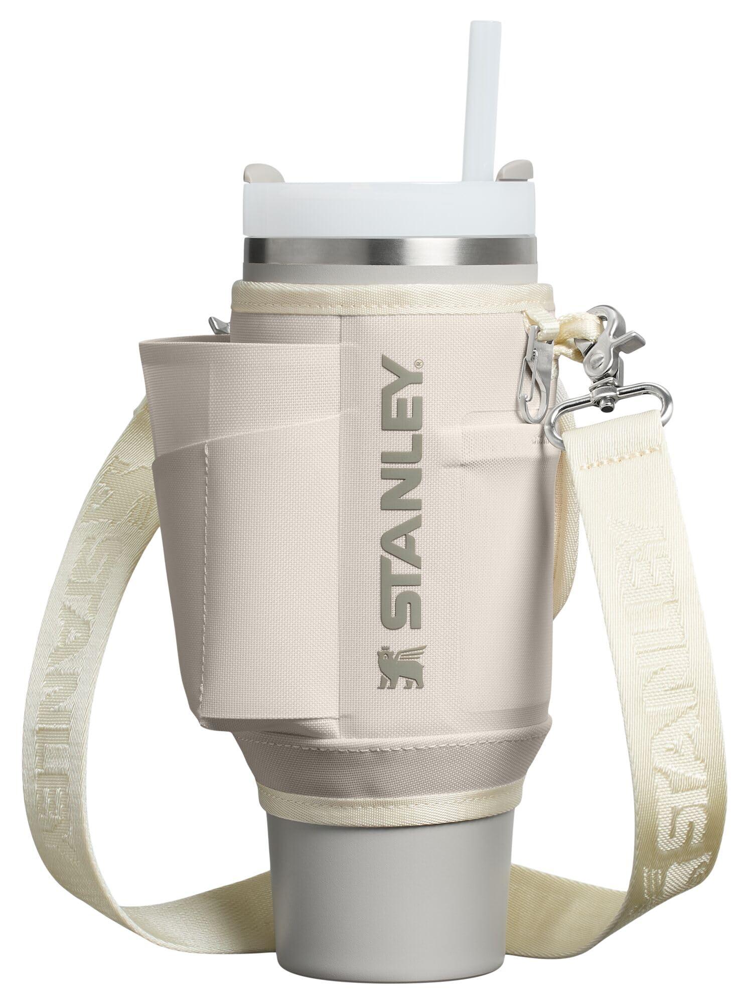 Stanley All Day Quencher Carry All for 30 oz Tumbler with Handle | Crossbody Bag with Phone Holder Pocket, Card Sleeve & Detachable Strap | Water Bottle Carrier Bag | BPA-Free | Cream