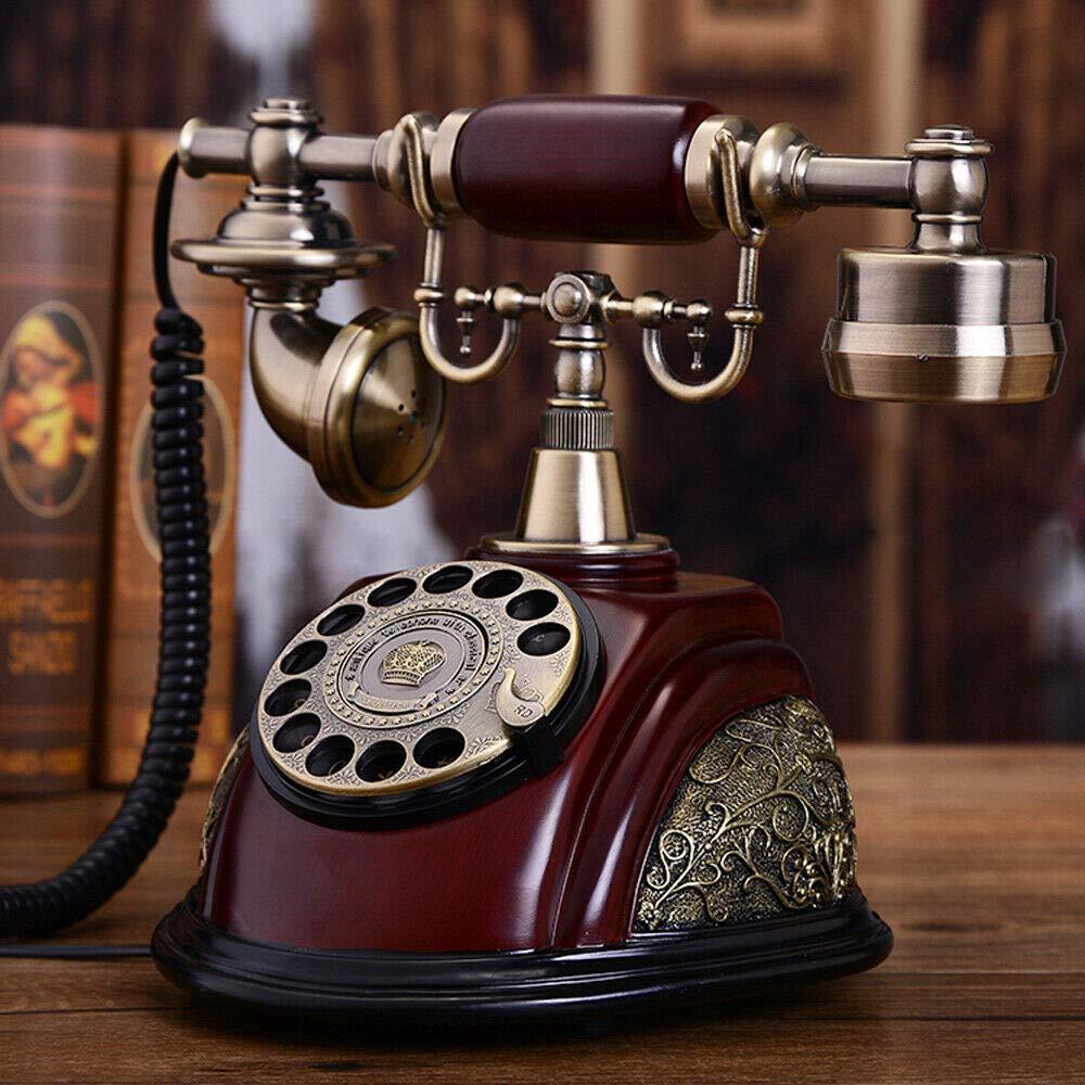 Royal Vintage Telephone Antique Desk Phone Corded Retro Phone Rotary Antique Dial Handset Corded Desk Home Office Vintage Decorative Telephone (Bronze) - Image 3