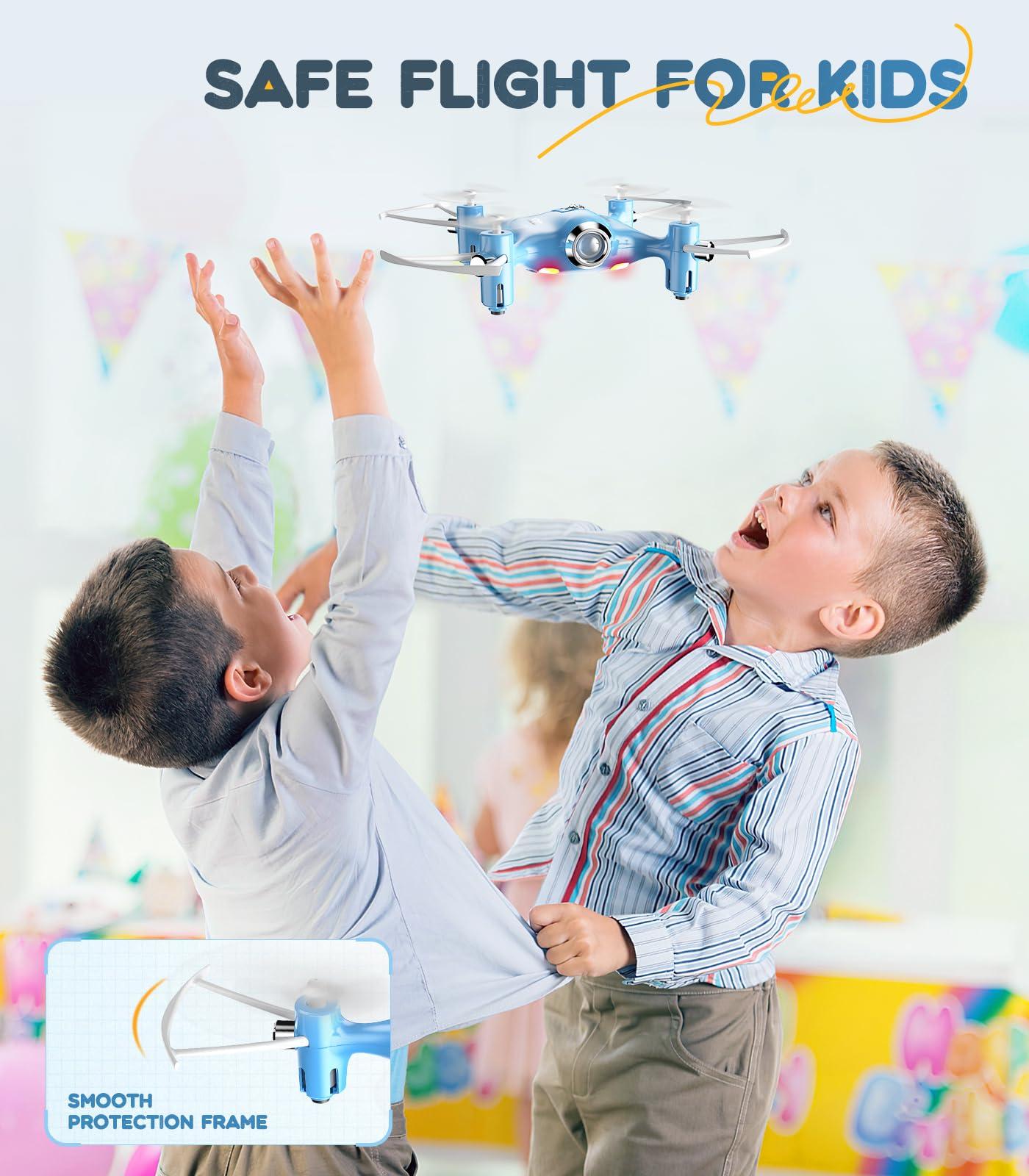 SYMA Drone for Kids,Easy Pocket RC Quadcopter with Altitude Hold, 3D Flips, Speed Switch Modes, Headless Mode, Protection Guards Helicopter Gift for Boys Girls - Image 6