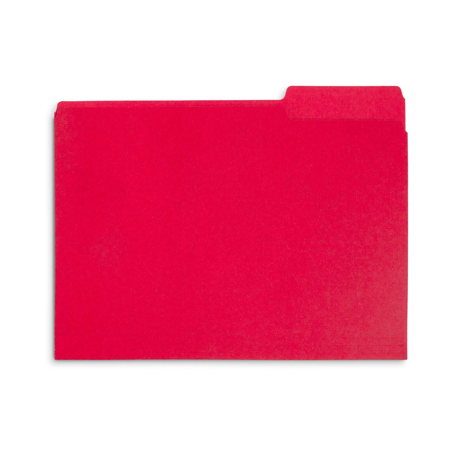 File Folder, 1/3 Cut Tab, Letter Size, Red, Great for Organizing and Easy File Storage, 100 Per Box - Image 4