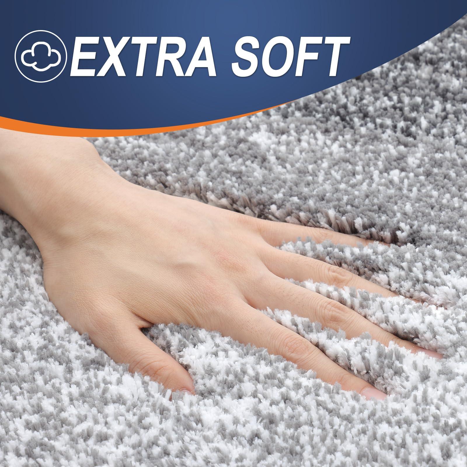 OLANLY Bathroom Rugs Mat 30x20, Extra Soft Absorbent Microfiber Bath Rugs, Rubber Backing, Quick Dry, Machine Washable Bath Mats for Bathroom Floor, Tub and Shower, Home Decor Accessories, Grey - Image 3