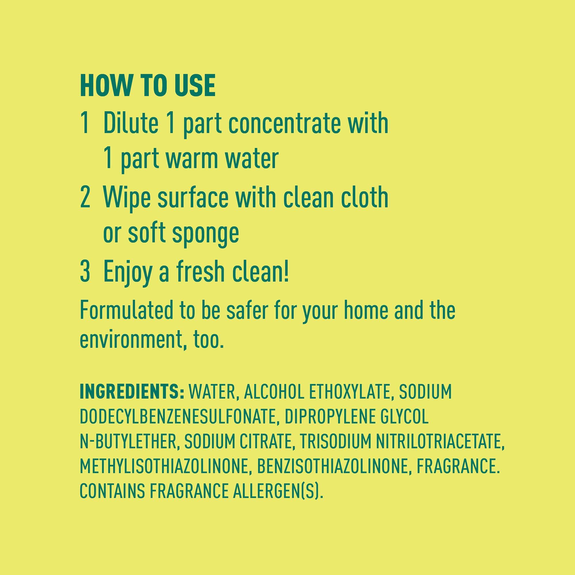 Amazon Brand - Presto! Multi-Surface Cleaner Concentrate, 2X Concentrated Formula, Lemon Scent, 32 fl oz (Pack of 2) - Image 4