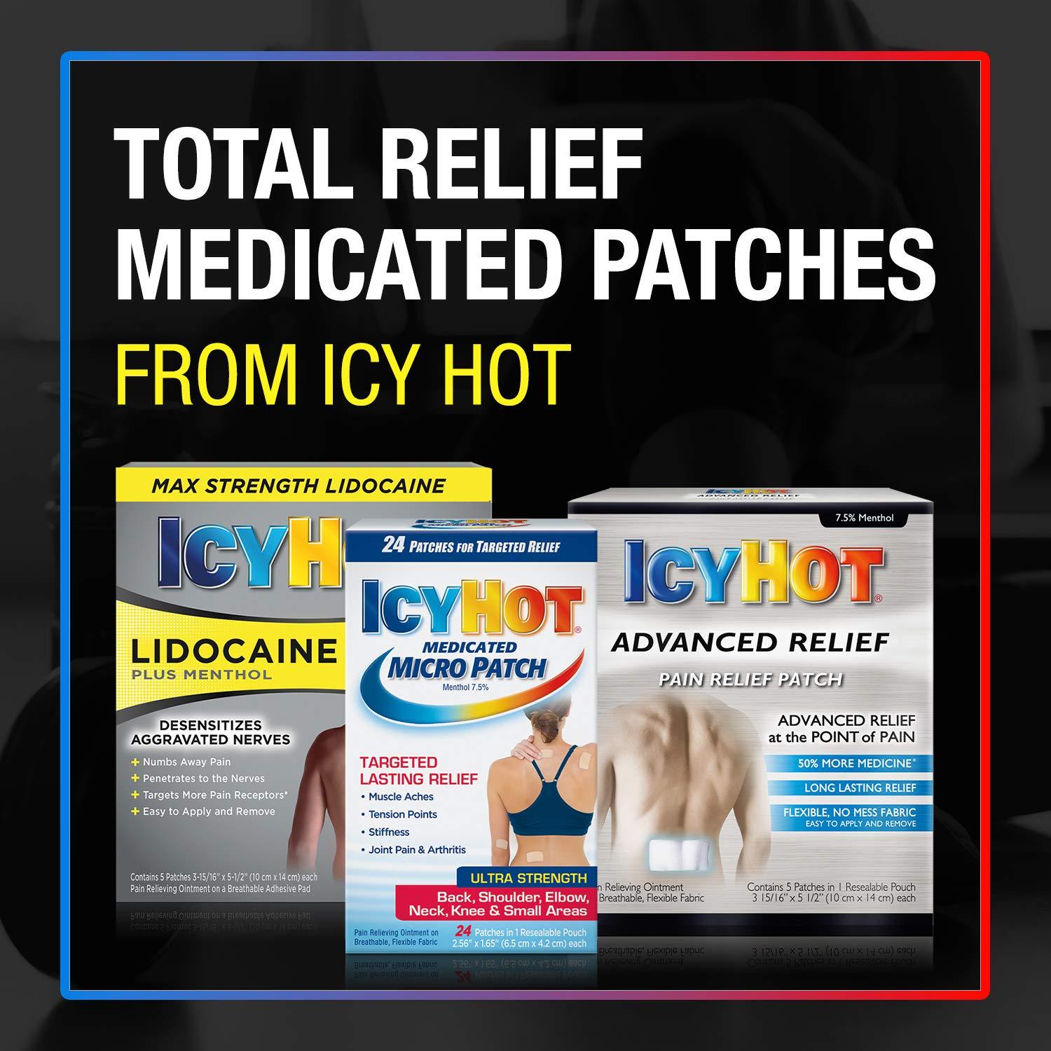 Icy Hot Medicated Patch Extra Strength Pain Relief Patch for Back or Large Area, 5 Count - Image 11