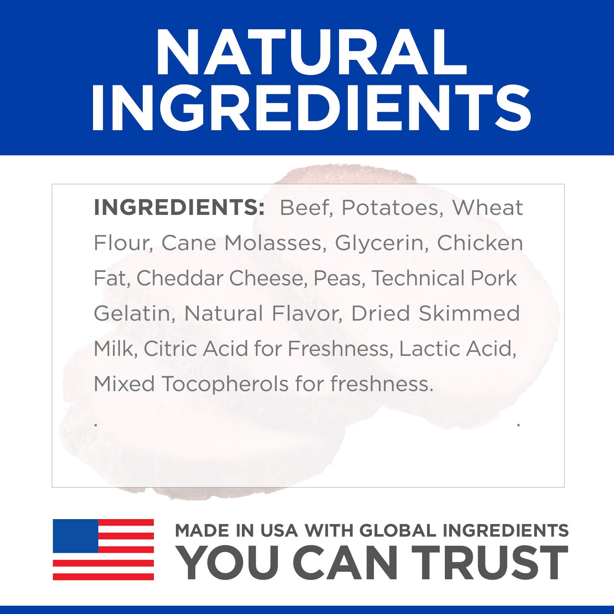 Hill's Natural Soft Savories, All Life Stages, Great Taste, Dog Treats, Beef & Cheddar, 8 oz Bag - Image 3