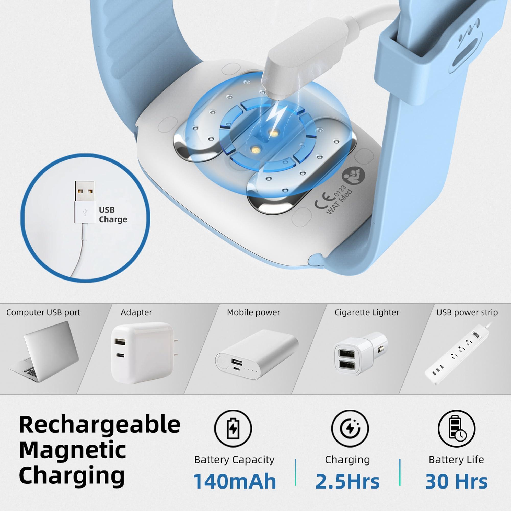 EmeTerm Fashion FDA-Cleared Relieve Nausea Electrode Stimulator Morning Sickness Motion Travel Sickness Vomit Relief Rechargeable No Gel Drug Free Wrist Bands Without Side Effects FSA/HSA Eligible - Image 5