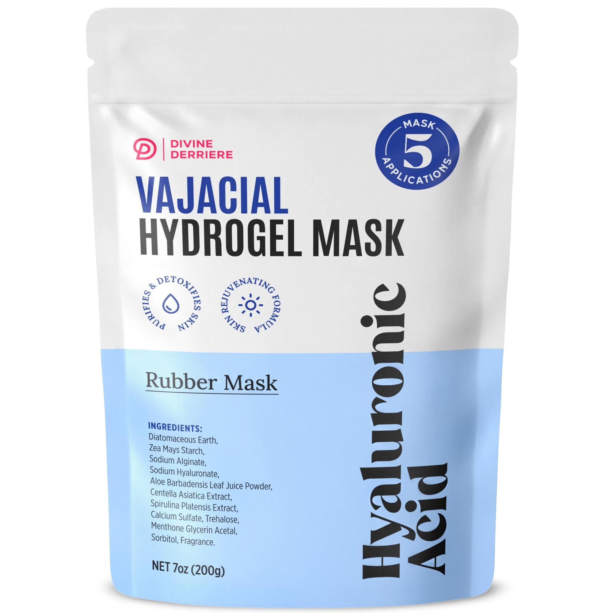 Divine Derriere Hydrogel Vajacial Mask - Premium Modeling Rubber Mask with Hyaluronic Acid, Deeply Purifying & Super Hydrating Hydro-jelly Sheet Masks, Complete Peel-Off Jelly Mask Powder Kit