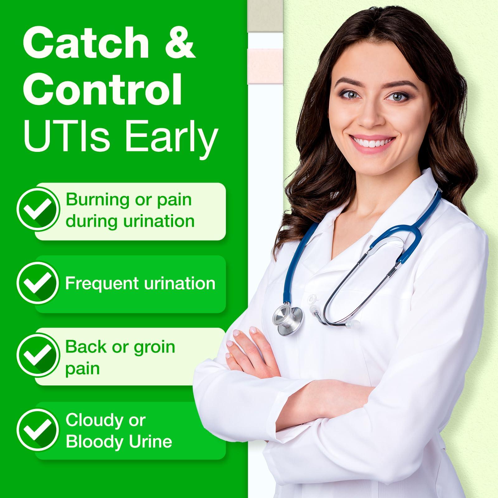 Easy@Home 25 Individual Pouch Urinary Tract Infection Test Strips, UTI Urine Testing Kit for Urinalysis and Detection of Leukocytes and Nitrites (UTIPOUCH-25P) - Image 4