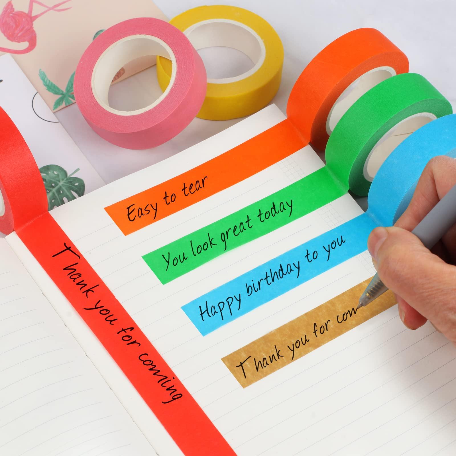 Guirnd 12PCS Colored Masking Tape, Kids Art Supplies, DIY Craft Tape, Colored Tape Rolls, Colored Painters Tape, 1.7cm x 12m (2/3In x 13Yards) - Image 5