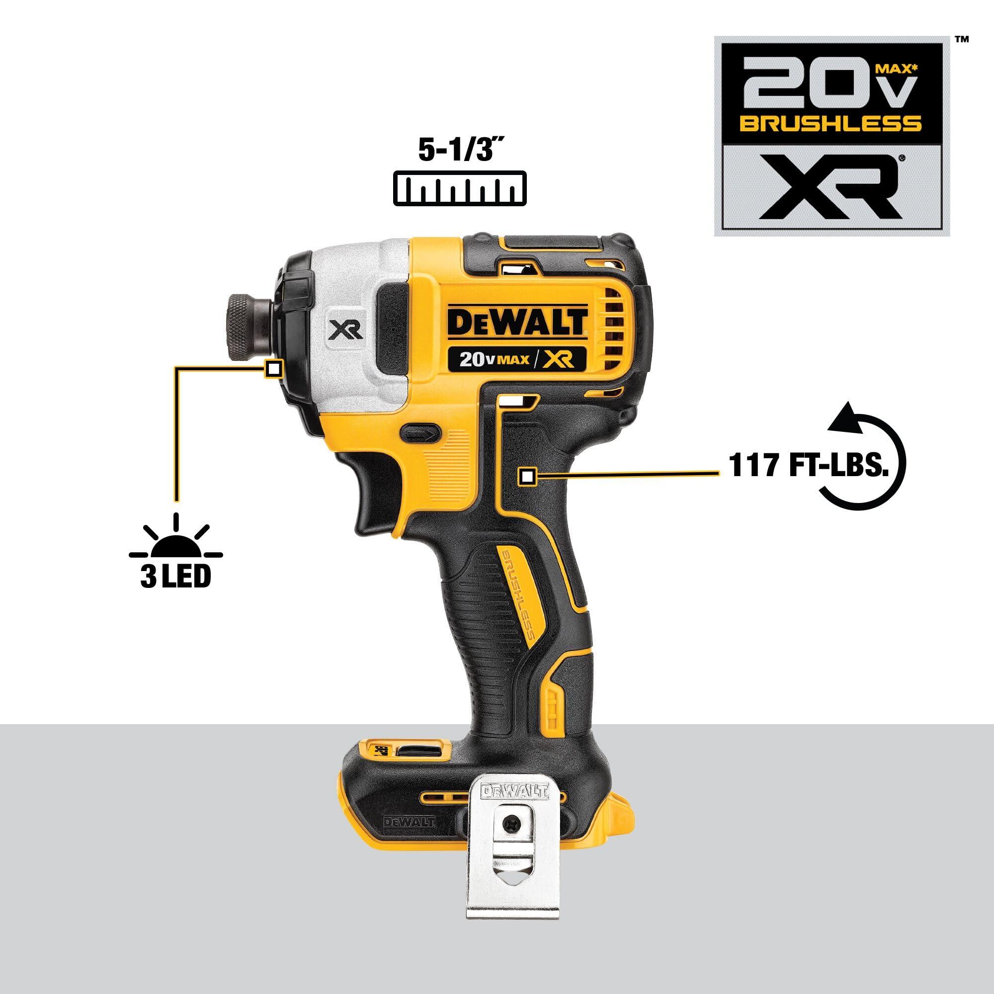 DEWALT 20V MAX Hammer Drill and Impact Driver, Cordless Power Tool Combo Kit with 2 Batteries and Charger (DCK299M2) - Image 5