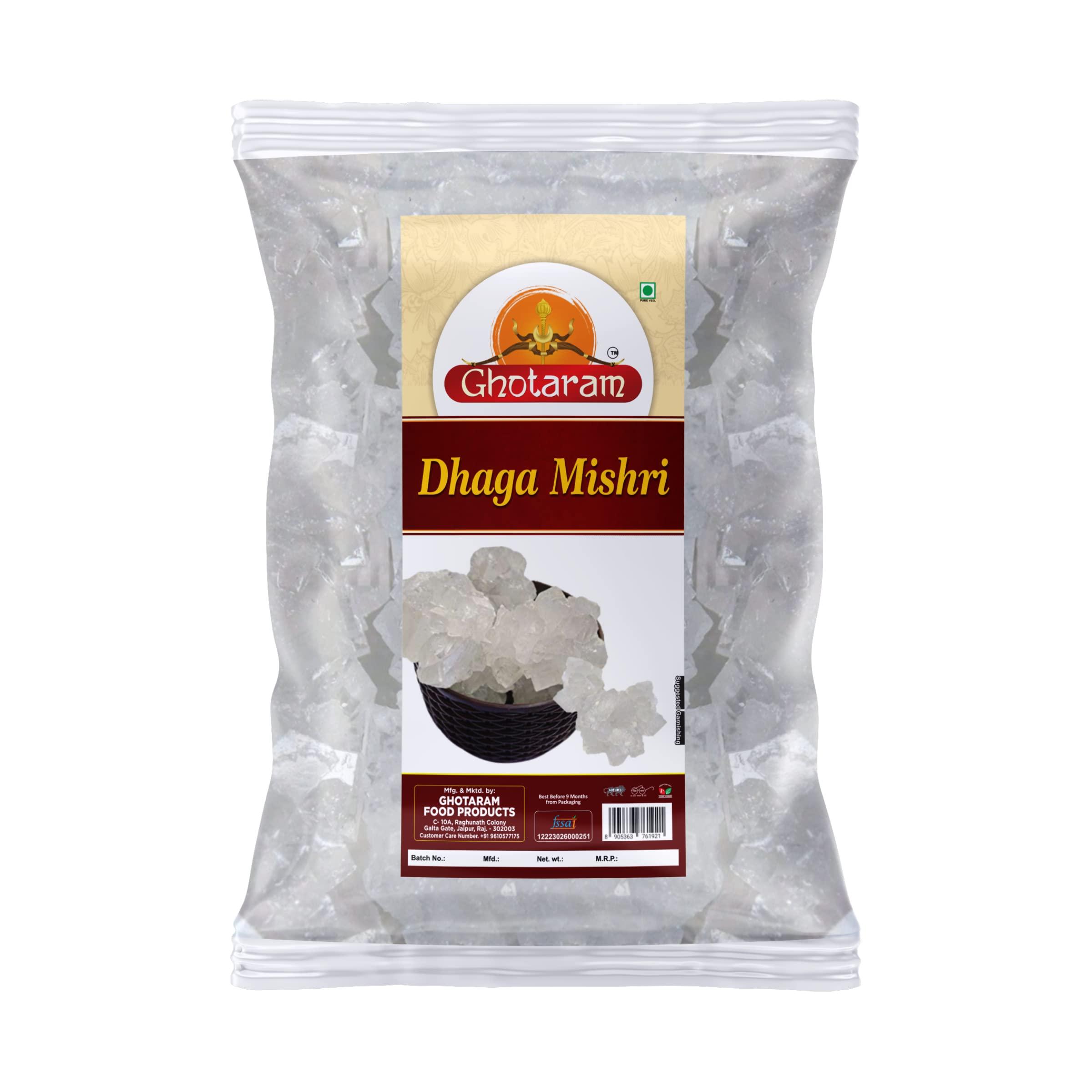 Ghotaram Mishri Dhaga, Sugar Thread (Dhaga Mishri) Candy Thread, Dhaga Mishri, Pure Thread Crystal, Rock Sugar, Organic Dhaga Mishri, Mishri Crystal Natural And Fresh-240g