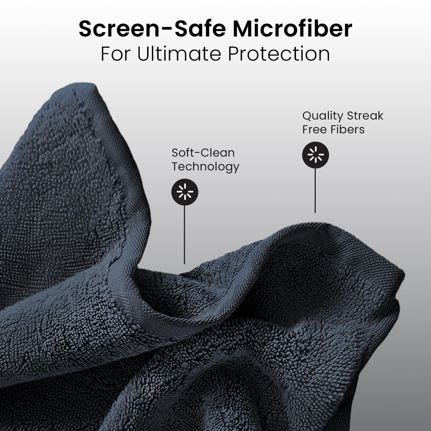 Electronic Wipes Screen Cleaner Streak-Free [2 Pack x40] Computer Screen Wipes, TV Screen Cleaner Wipes, Monitor Wipes for Smart TV, Laptop, iPhone, ipad and more - [Microfiber Cloth + 80 Wipes] - Image 5
